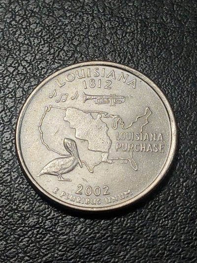 世界各国普币捡漏专场 - 2002年美国路易斯安娜洲1/4元纪念币