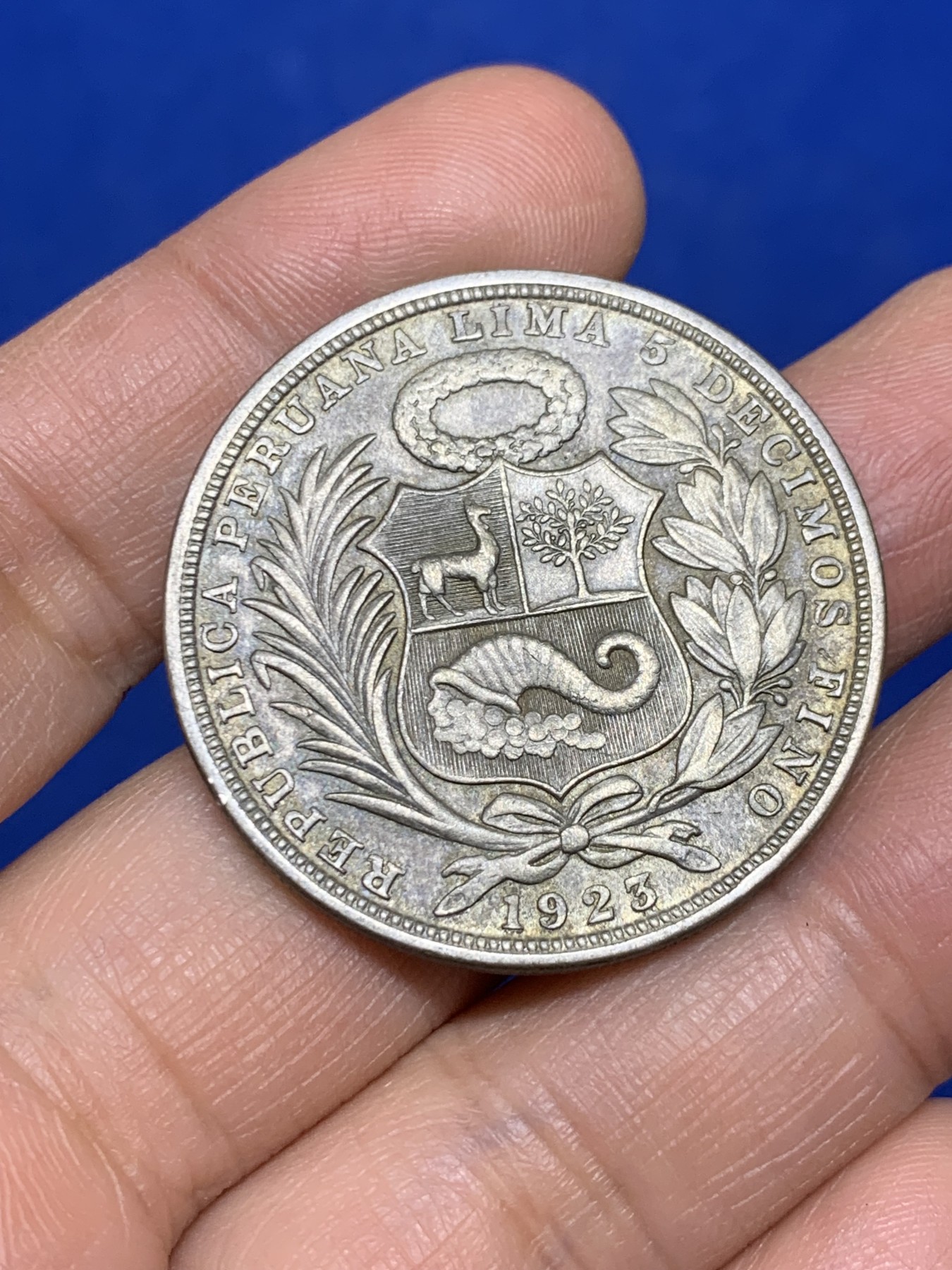 《竞宝斋》第235场-周日，周一，周二，周三 疯狂4连拍 (全场包邮) 秘鲁1923年女神坐洋1索尔银币