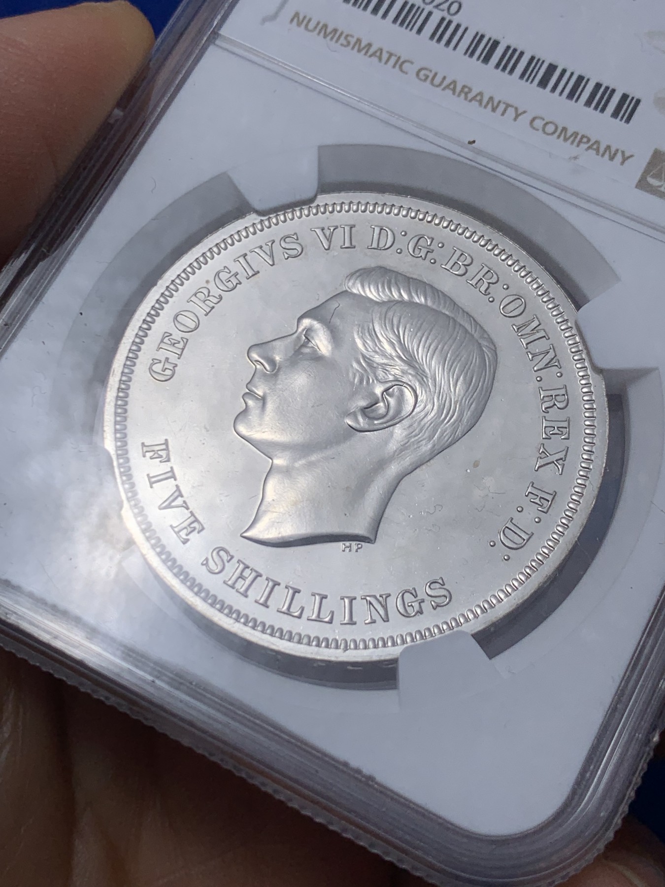 《竞宝斋》第235场-周日，周一，周二，周三 疯狂4连拍 (全场包邮) NGC PL63 英国1951年乔治六世克朗 最后的镍马剑