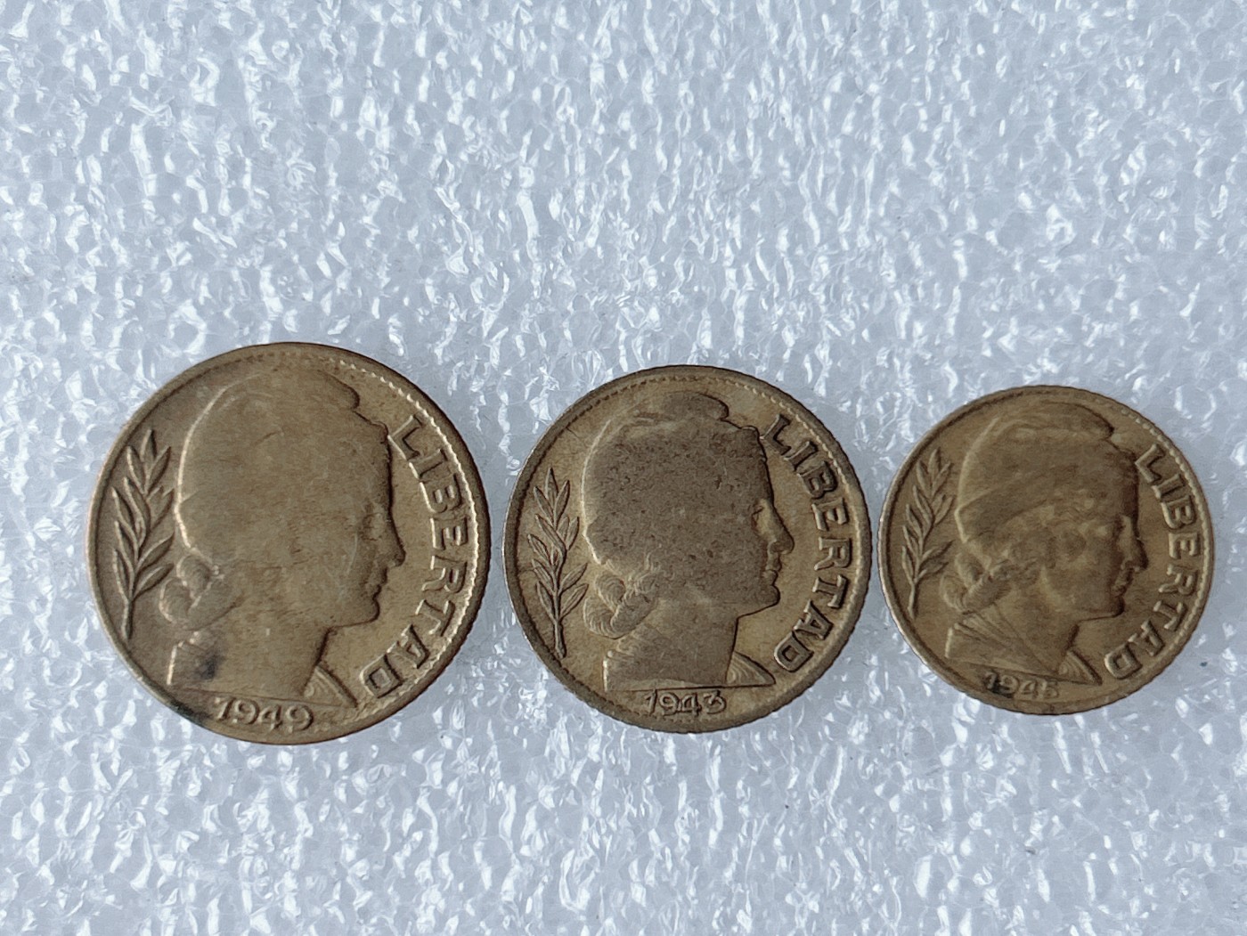 第一海外回流一元起拍收藏 散币场 第59期 阿根廷40年代奶牛版5-10-20分3枚组铜币