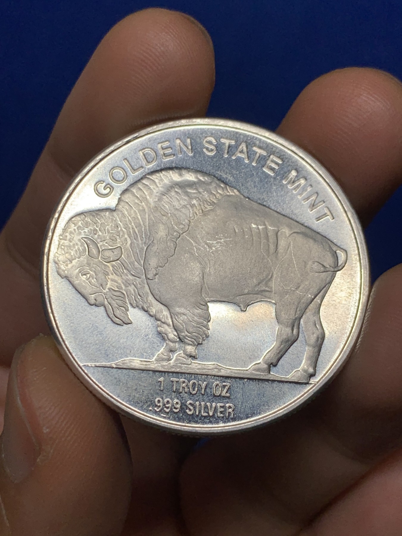 《竞宝斋》第235场-周日，周一，周二，周三 疯狂4连拍 (全场包邮) 美国印第安人野牛银章 1盎司 31.1g 999银