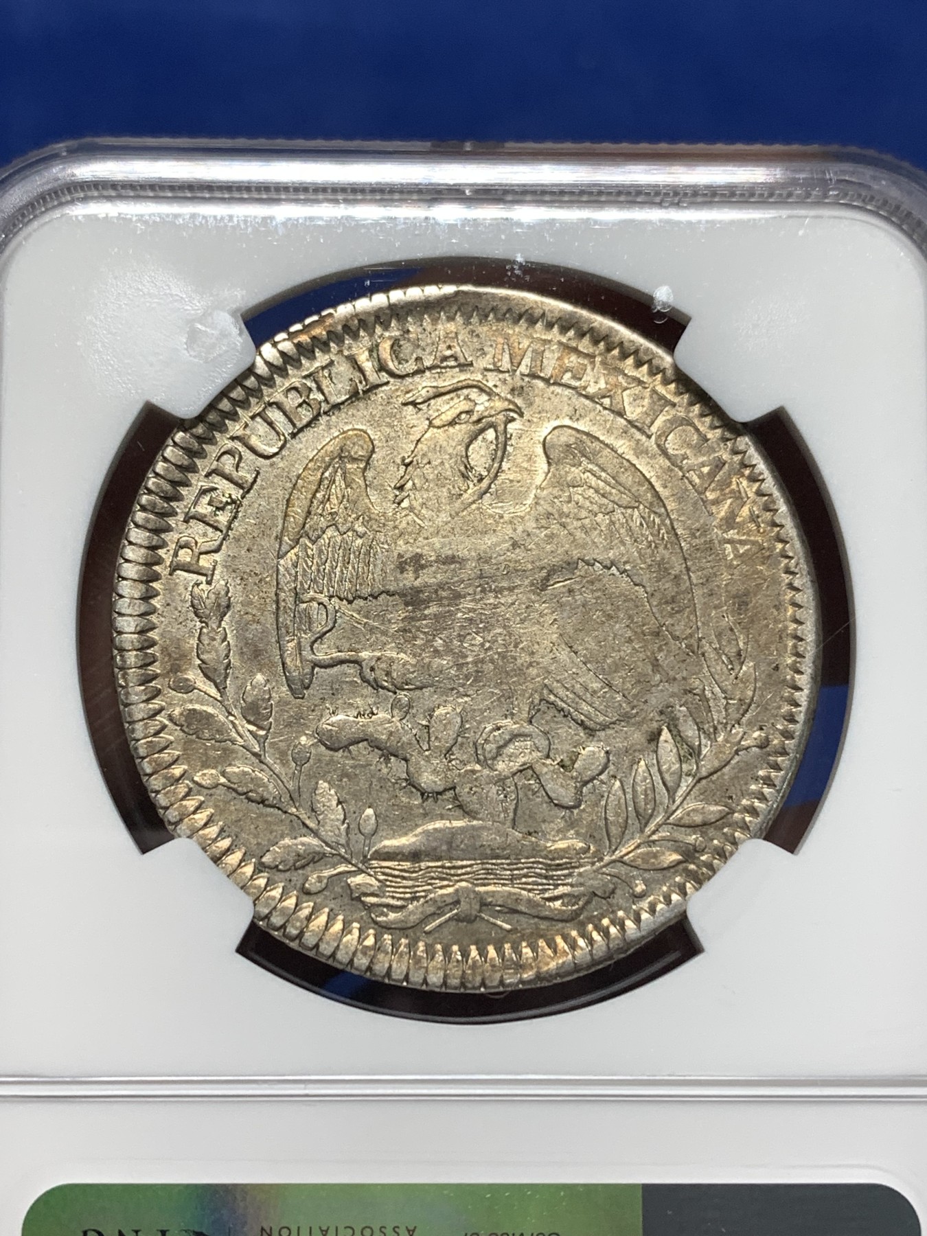 《竞宝斋》第235场-周日，周一，周二，周三 疯狂4连拍 (全场包邮) NGC-AU50 墨西哥1842年Zs厂8r鹰洋 1843版鹰型