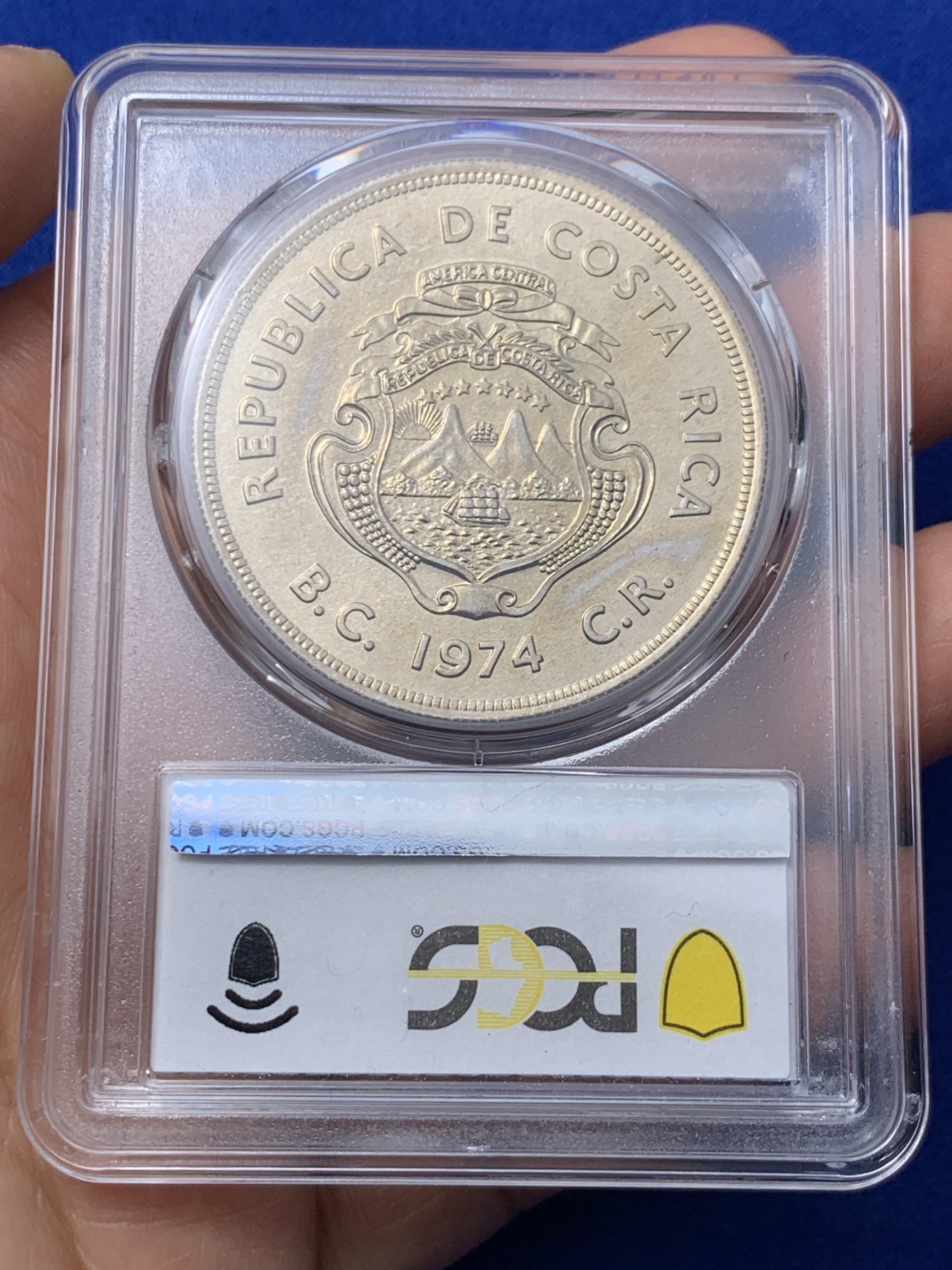 《竞宝斋》第235场-周日，周一，周二，周三 疯狂4连拍 (全场包邮) PCGS金盾 MS66 哥斯达黎加1974年动物100克朗大银币