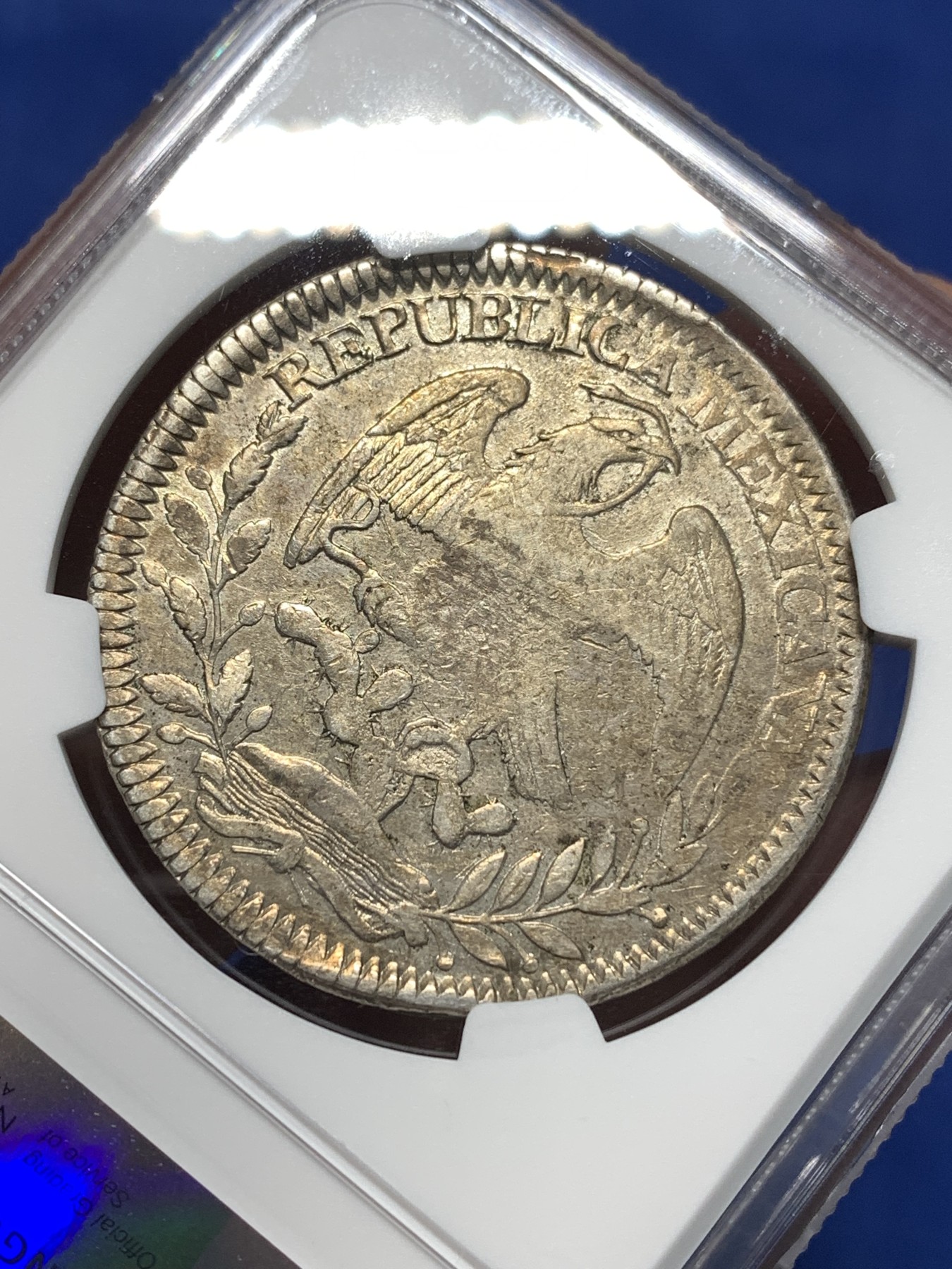 《竞宝斋》第235场-周日，周一，周二，周三 疯狂4连拍 (全场包邮) NGC-AU50 墨西哥1842年Zs厂8r鹰洋 1843版鹰型