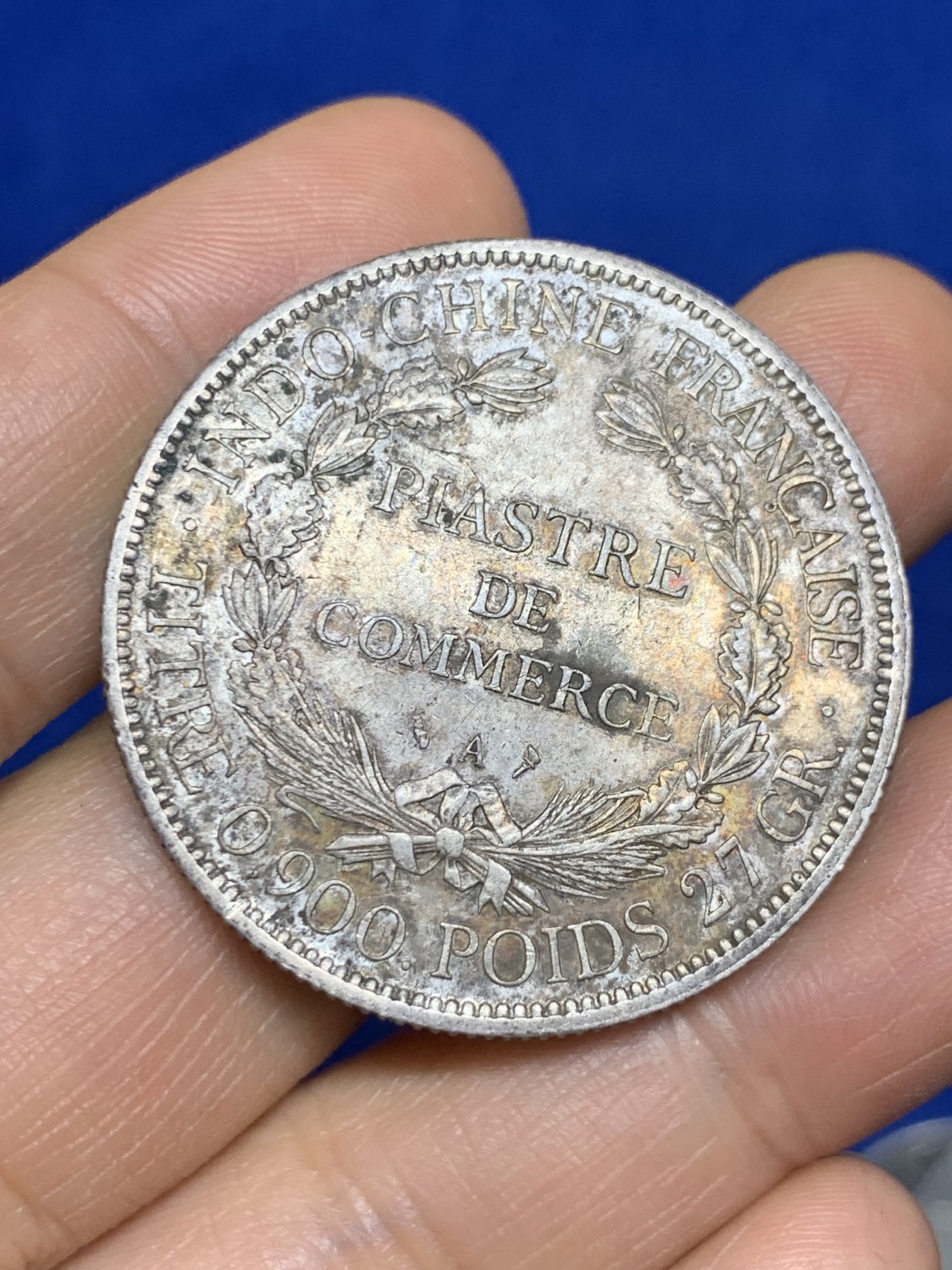 《竞宝斋》第235场-周日，周一，周二，周三 疯狂4连拍 (全场包邮) 法属印支1902年坐洋一元大银币 双面深包浆 带底光 挺好看