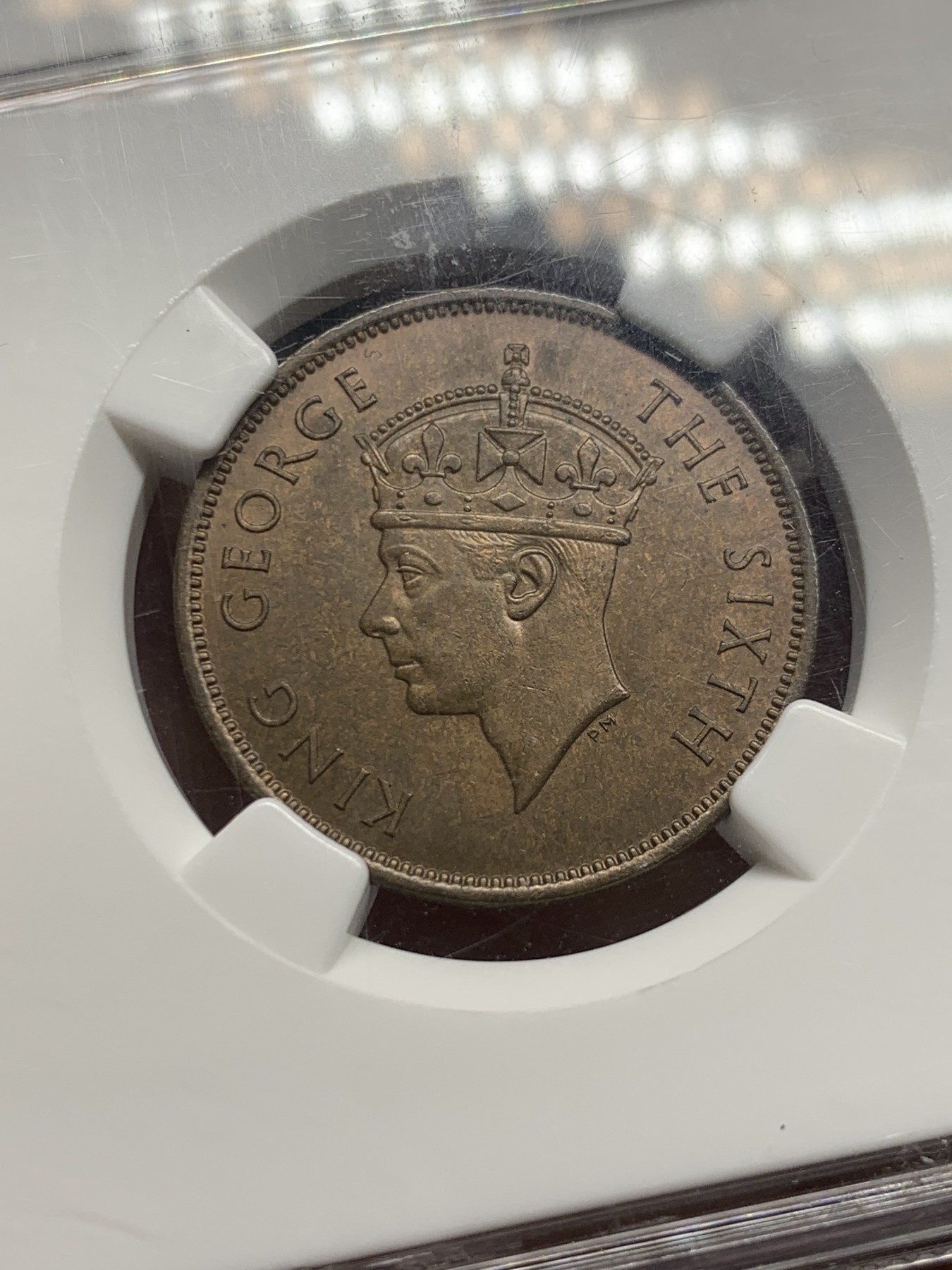 《竞宝斋》第235场-周日，周一，周二，周三 疯狂4连拍 (全场包邮) NGC  MS65BN 1950年英属洪都拉斯1分铜币    冠军分