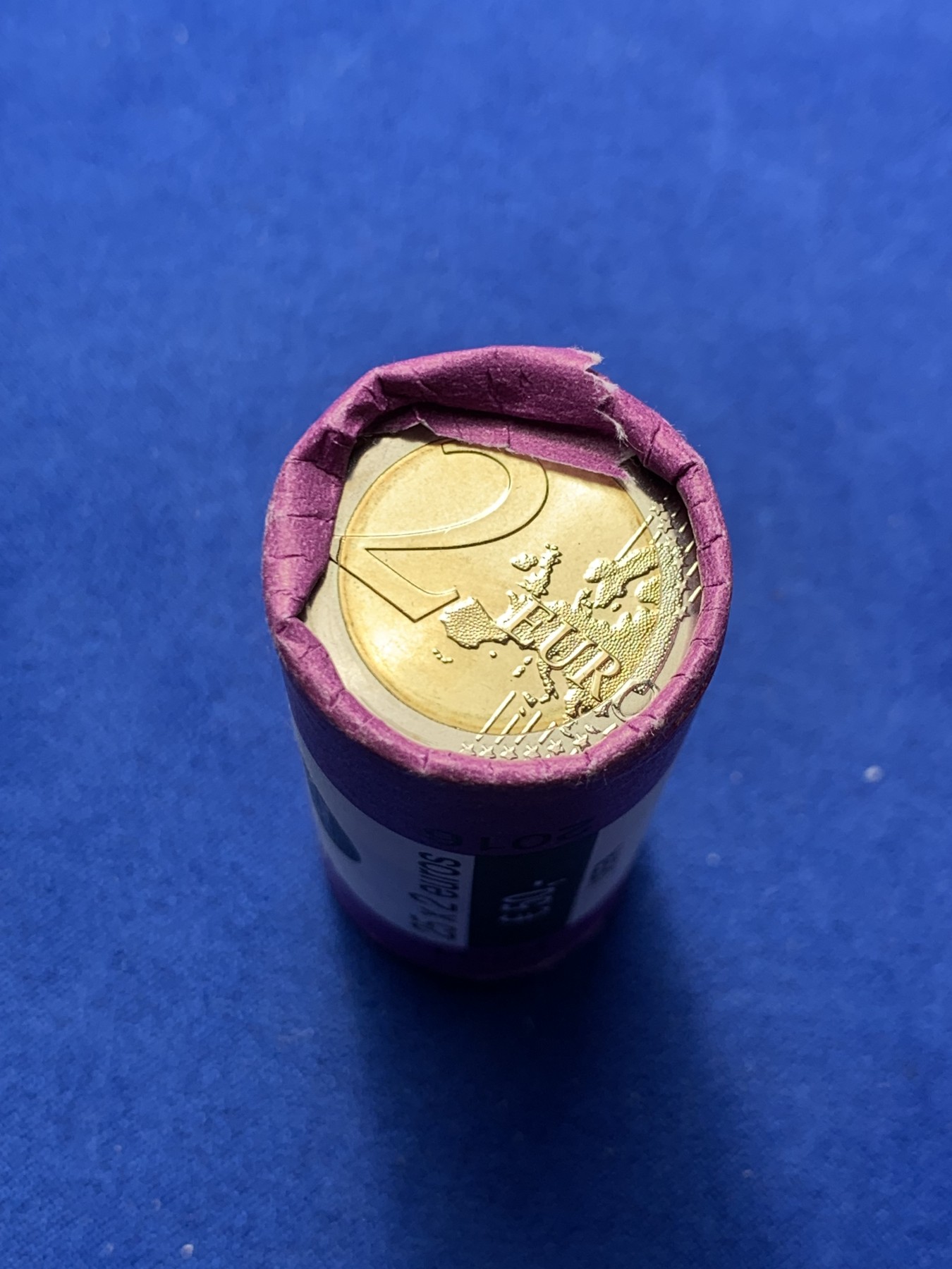 《竞宝斋》第235场-周日，周一，周二，周三 疯狂4连拍 (全场包邮) 2016年 法国欧洲杯2欧元纪念币（UEFA） 原卷未拆 25枚 面值50欧元