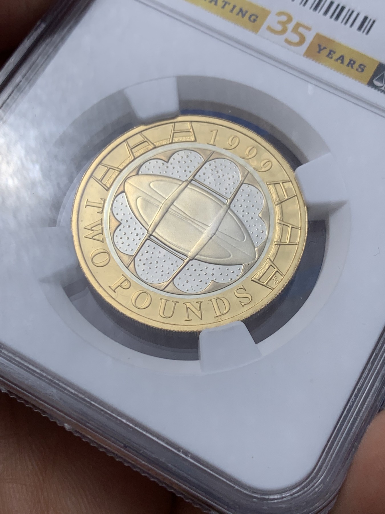 《竞宝斋》第235场-周日，周一，周二，周三 疯狂4连拍 (全场包邮) NGC-PF67UC 英国1999年橄榄球世界杯双色纪念银币