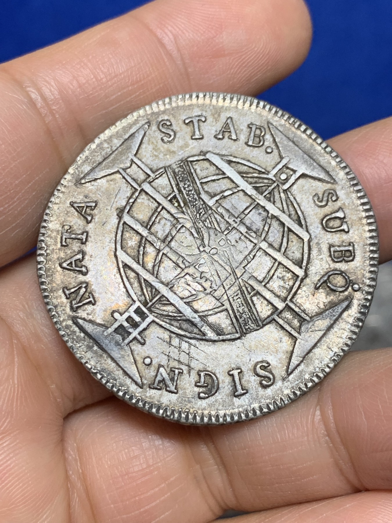 《竞宝斋》第235场-周日，周一，周二，周三 疯狂4连拍 (全场包邮) 巴西1812年 960瑞斯大银币 双柱币胚 打制深峻 细节见图