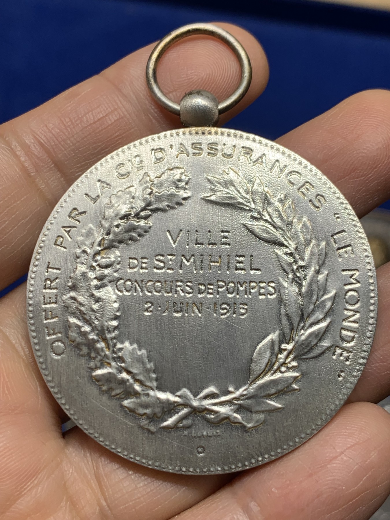 《竞宝斋》第235场-周日，周一，周二，周三 疯狂4连拍 (全场包邮) A.Dubois~法国圣米歇尔消防队银奖章，直径：50mm，61.8g