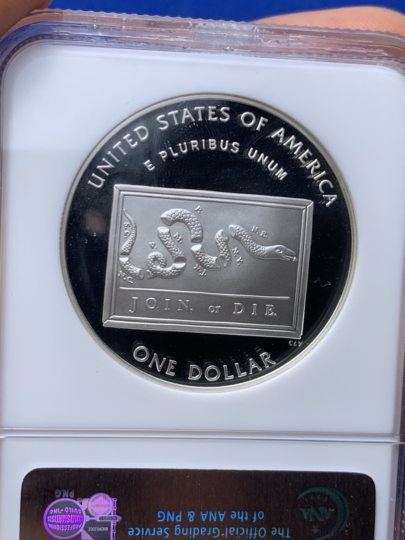 《竞宝斋》第235场-周日，周一，周二，周三 疯狂4连拍 (全场包邮) NGC-PF69 美国2006年富兰克林300周年诞辰纪念1元精制银币，PROOF镜面状态精制币，状态极佳，N经典小白盒老盒严评。