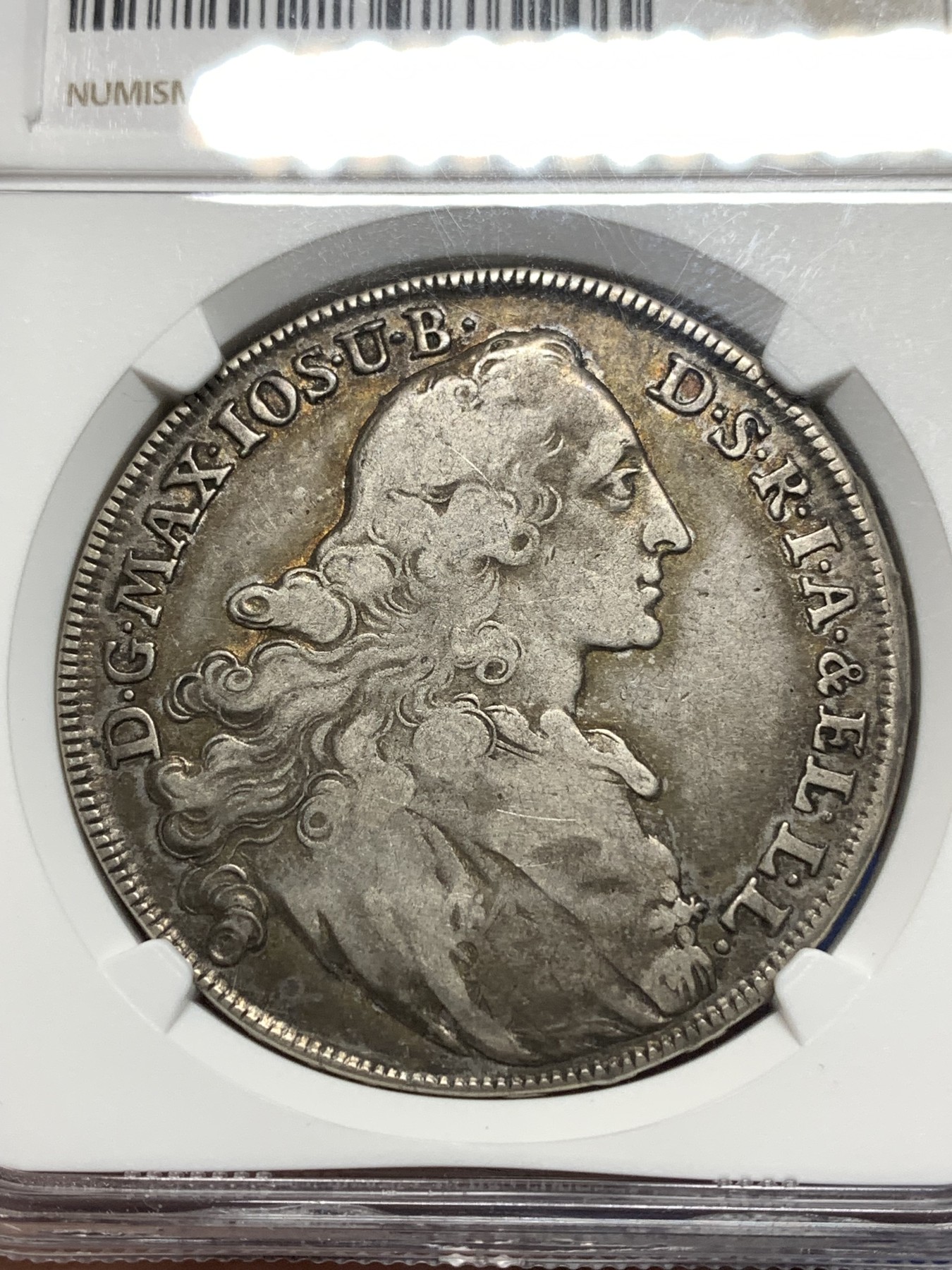 《竞宝斋》第235场-周日，周一，周二，周三 疯狂4连拍 (全场包邮) NGC-VF35，德国1769年巴伐利亚圣母抱婴泰勒银币，更高分只有6枚