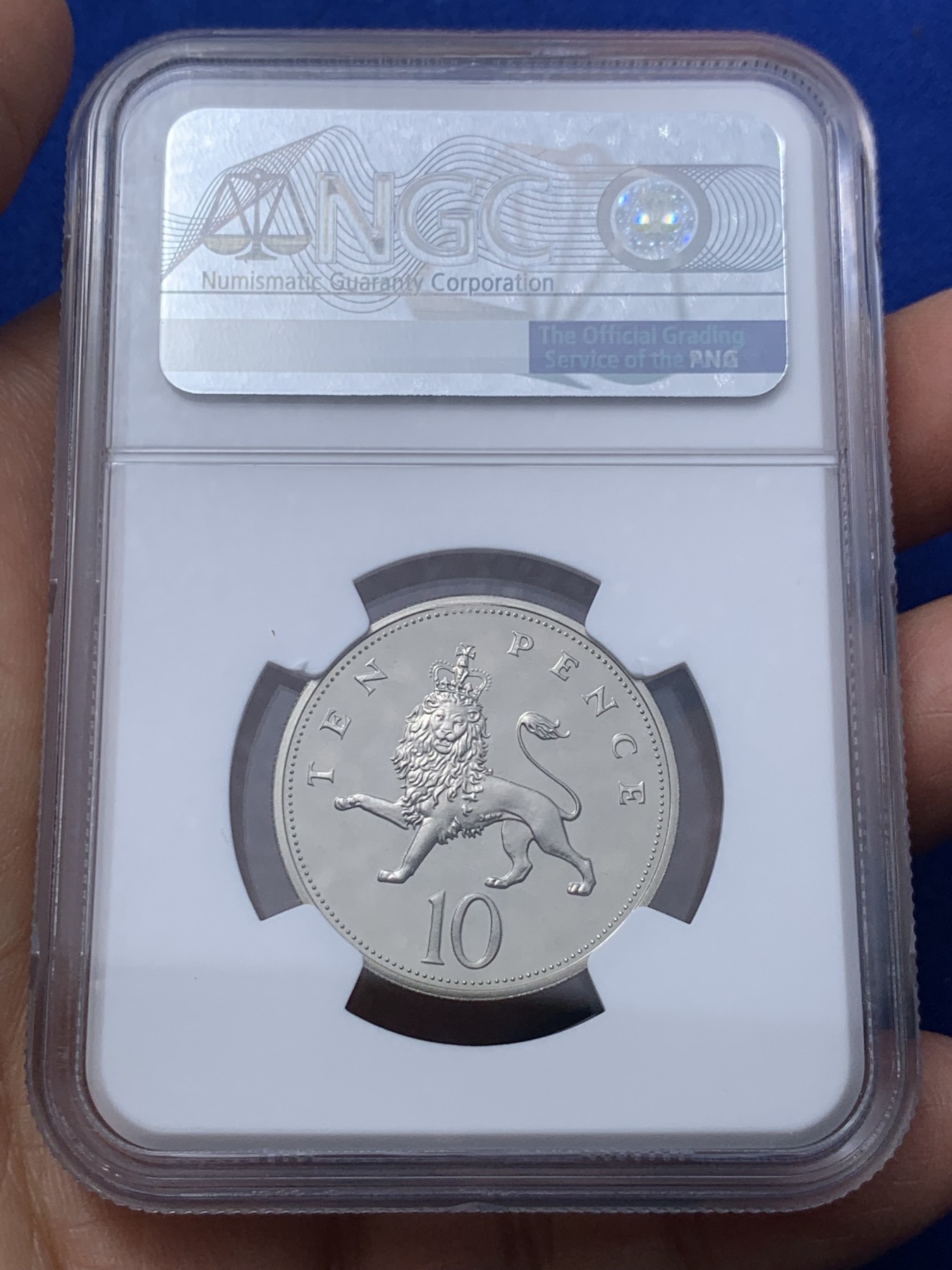《竞宝斋》第235场-周日，周一，周二，周三 疯狂4连拍 (全场包邮) NGC PF69UC 英国1991年中年女王头像10便士 最美中年女王头像 币面近乎完美