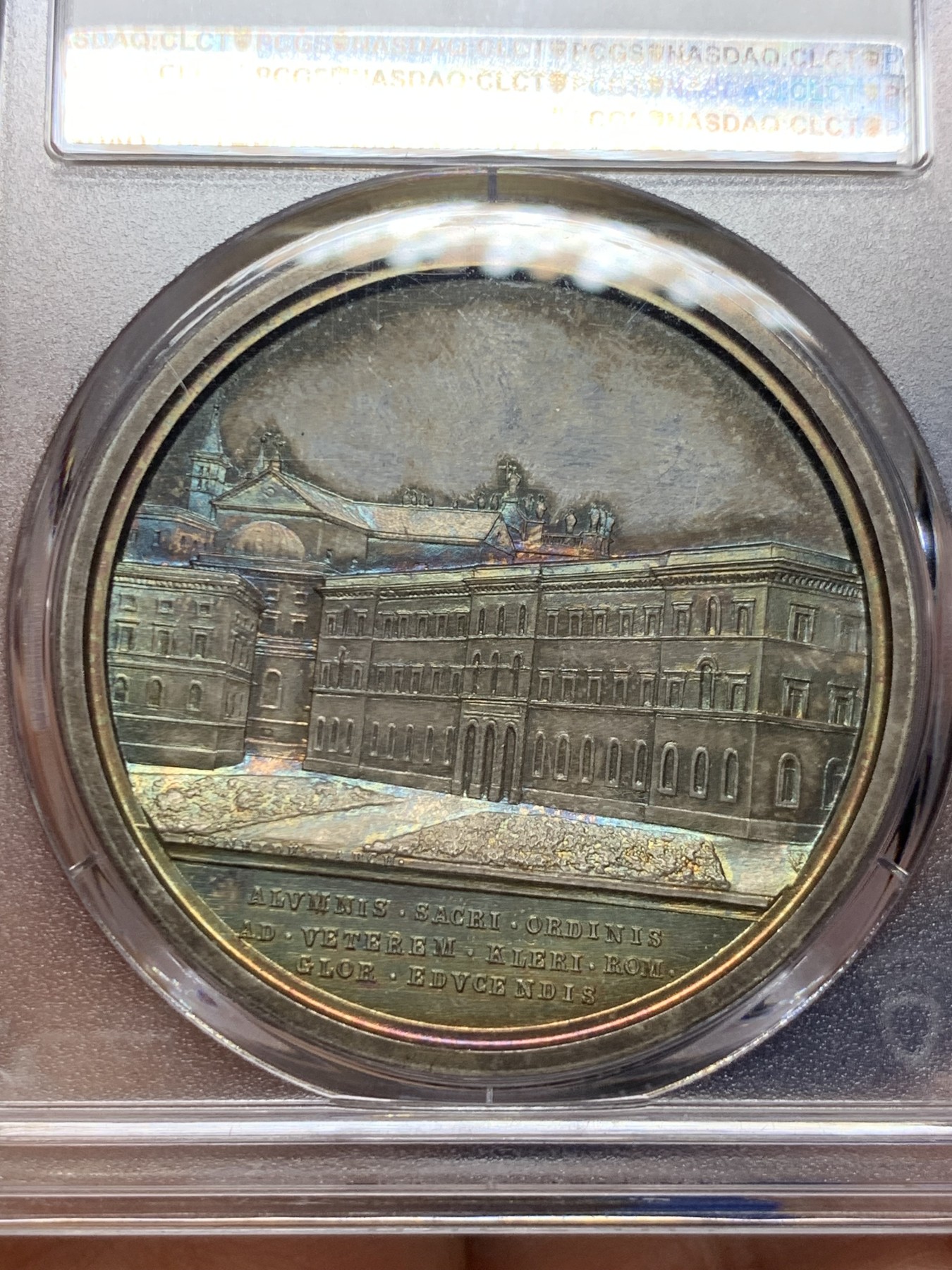 《竞宝斋》第235场-周日，周一，周二，周三 疯狂4连拍 (全场包邮) PCGS SP65  梵蒂冈1914顶级幻彩教皇银章