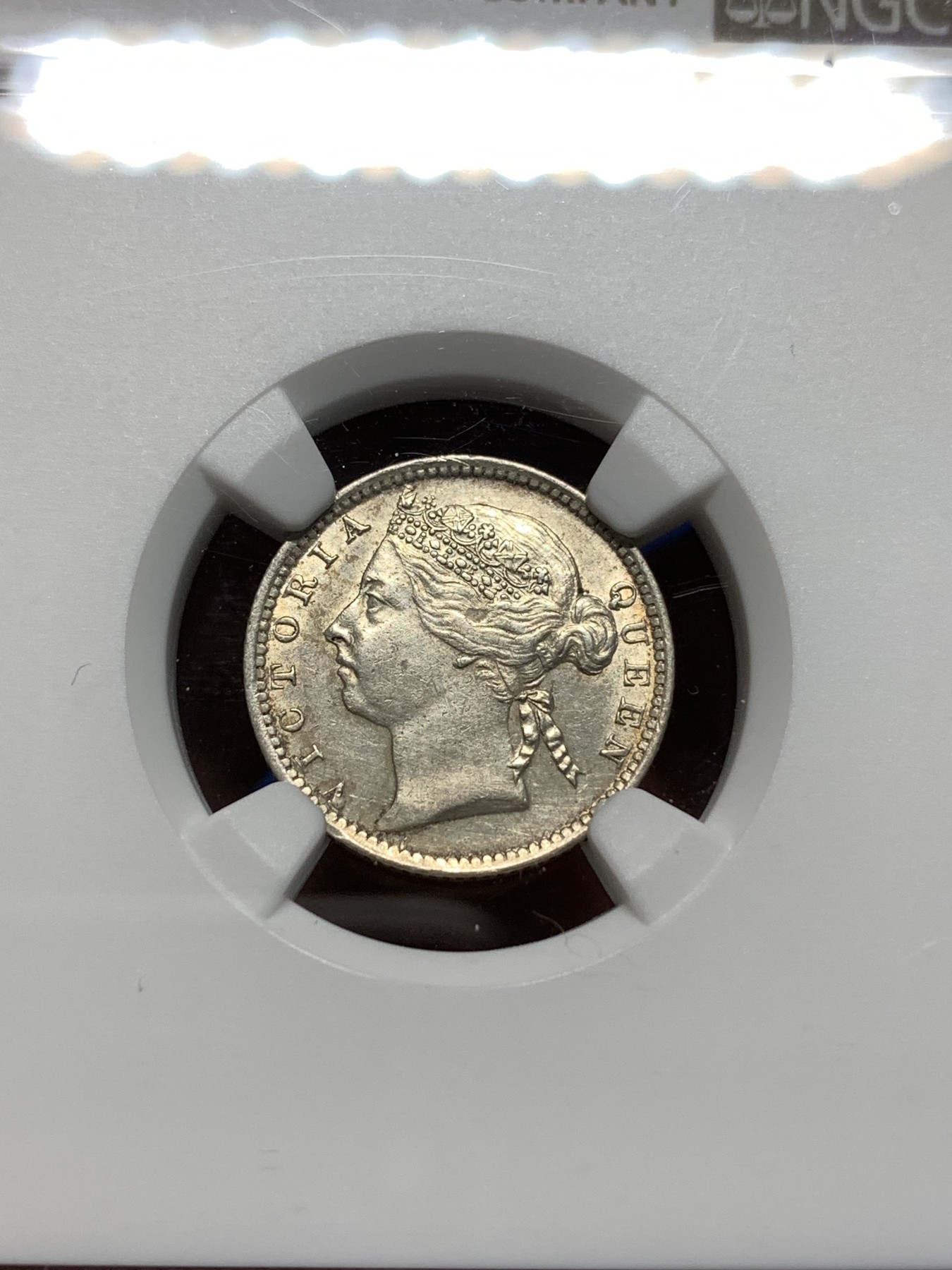 《竞宝斋》第235场-周日，周一，周二，周三 疯狂4连拍 (全场包邮) NGC  UNCD   1900年英属海峡10分银币  细节没话说，性价比较高