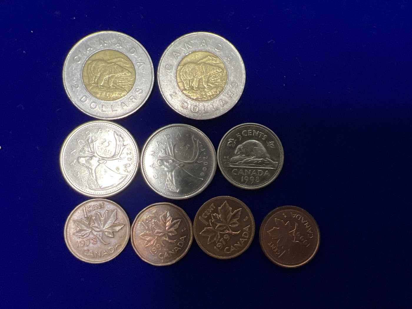 飞翔风筝第十场世界钱币 加拿大9枚硬币