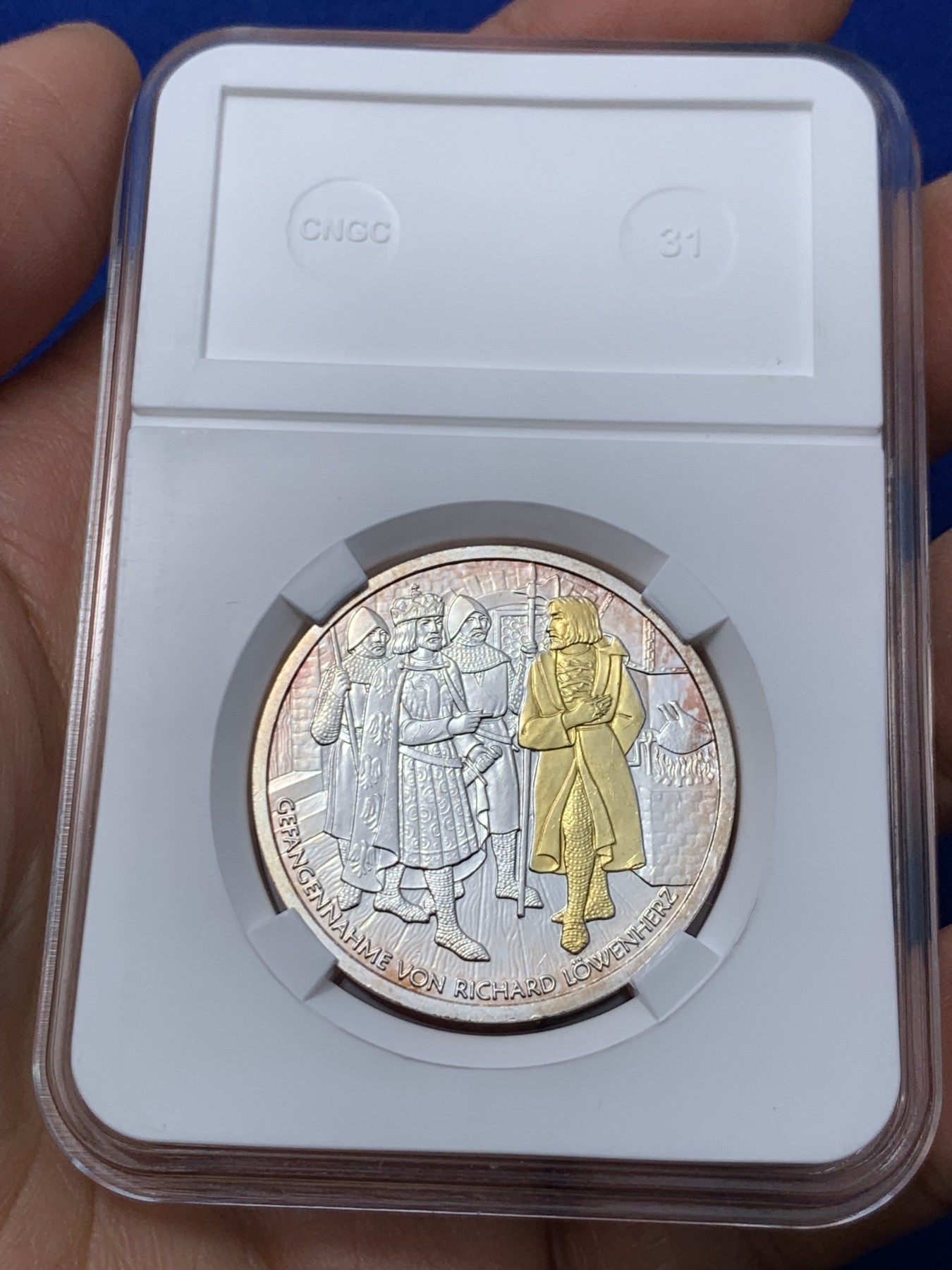 《竞宝斋》第235场-周日，周一，周二，周三 疯狂4连拍 (全场包邮) 奥地利 2009年 狮心王在杜恩施泰因 10欧元银币 UNC 边缘有氧化