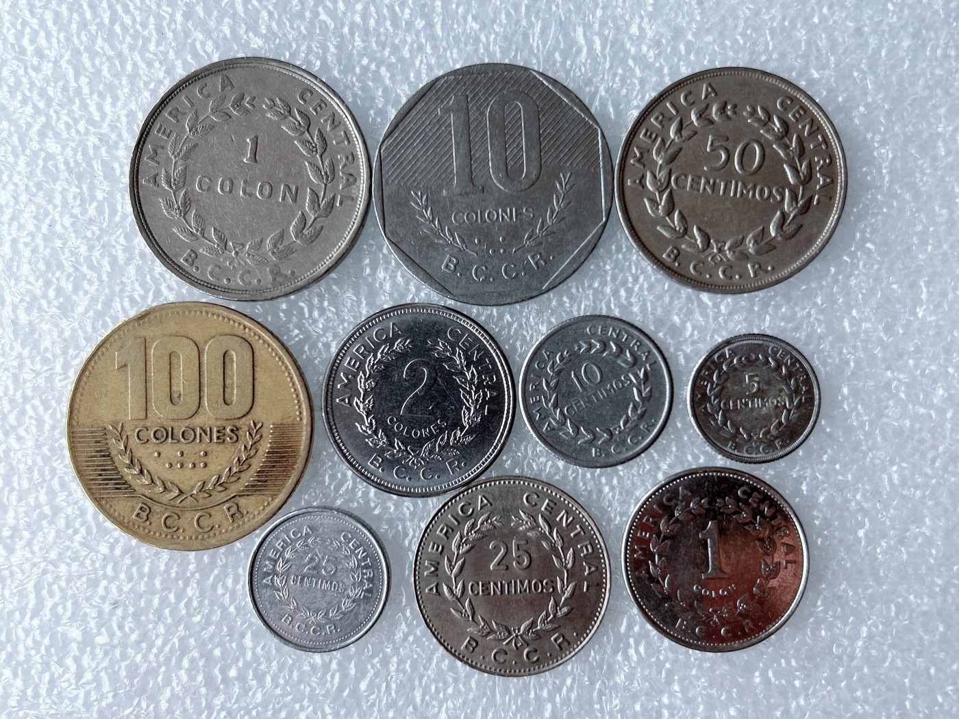 第一海外回流一元起拍收藏 散币场 第59期 哥斯达黎加硬币 10枚