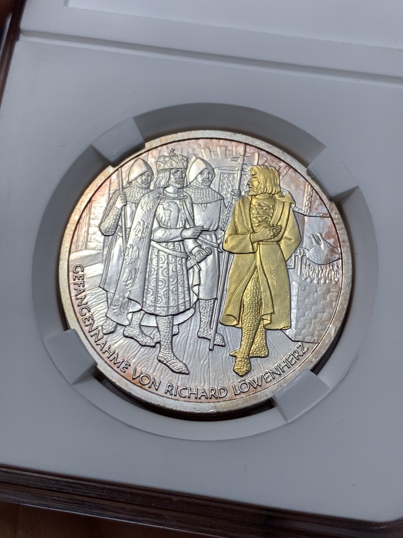 《竞宝斋》第235场-周日，周一，周二，周三 疯狂4连拍 (全场包邮) 奥地利 2009年 狮心王在杜恩施泰因 10欧元银币 UNC 边缘有氧化