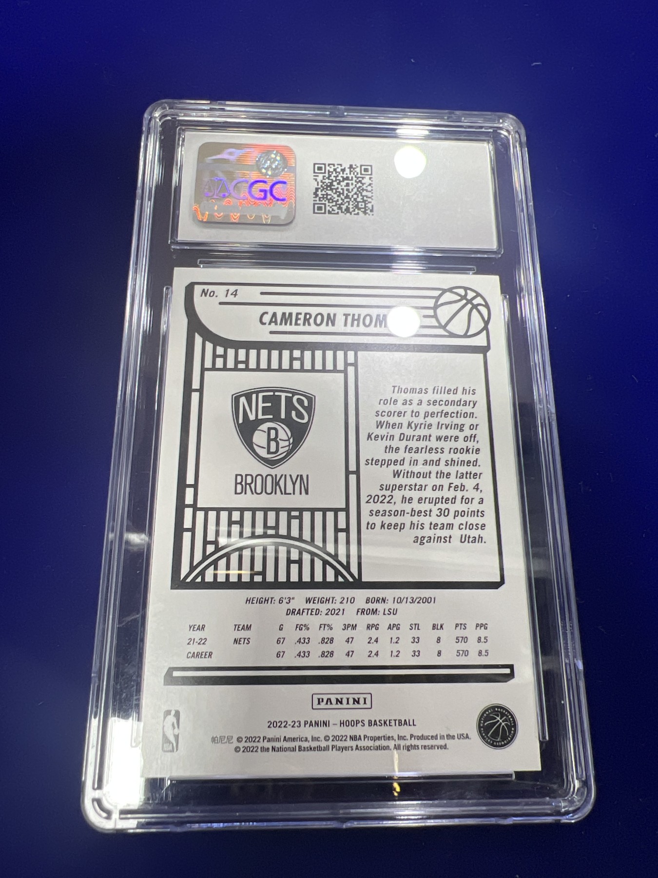 飞翔风筝第九场 球星卡 宝可梦 球星卡 卡梅伦·托马斯CGC评级