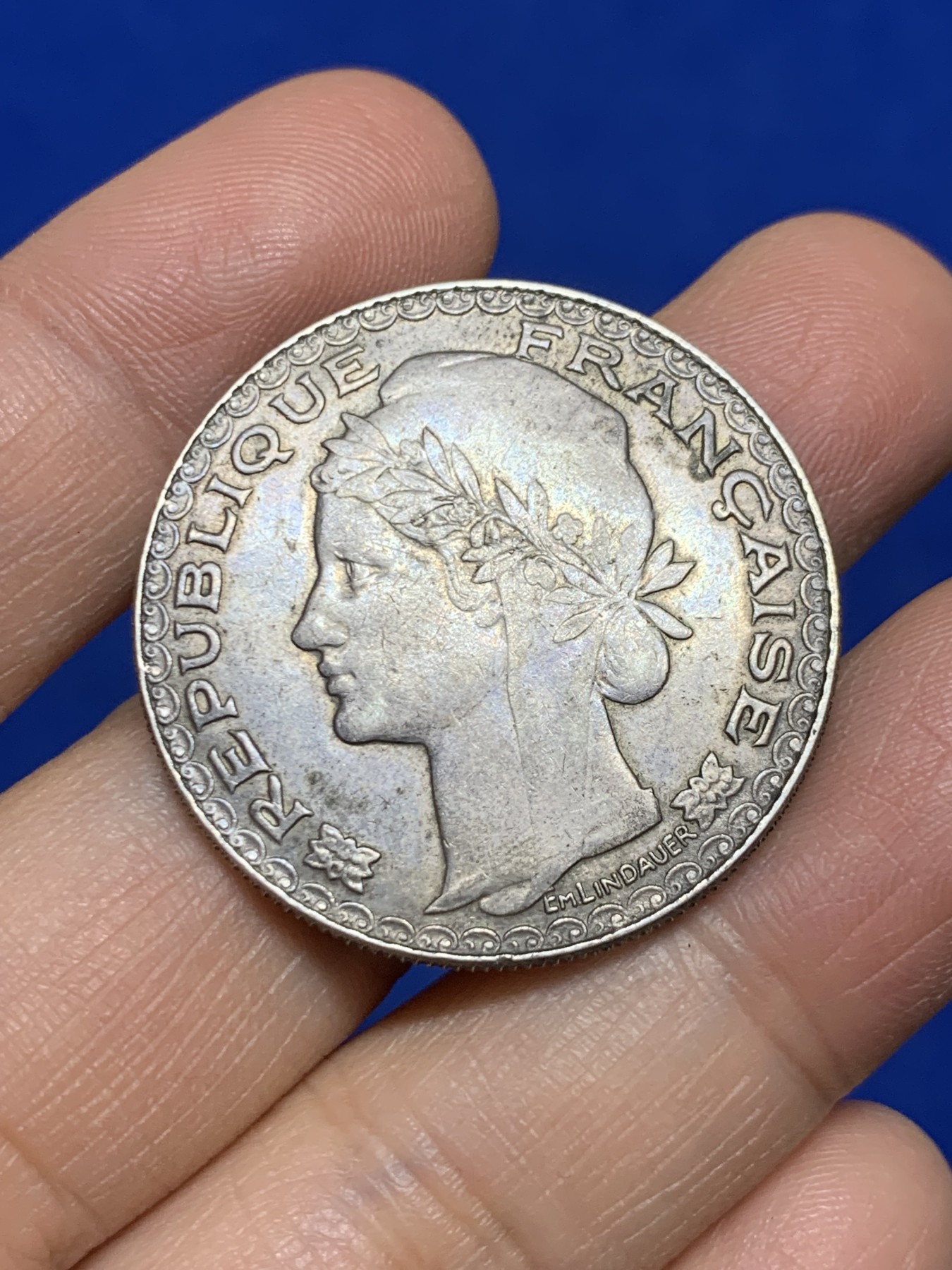 《竞宝斋》第235场-周日，周一，周二，周三 疯狂4连拍 (全场包邮) 法属印度支那1931年最后的坐洋女神银币 深包浆 底板带光