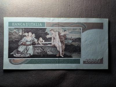 一百二十三期 纸币场 年后通快递发货 - 2.1.1意大利20000里拉，少见品种，小名誉品
