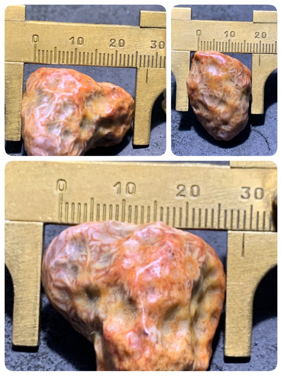 精美戈壁红皮飘花筋脉石原石一颗