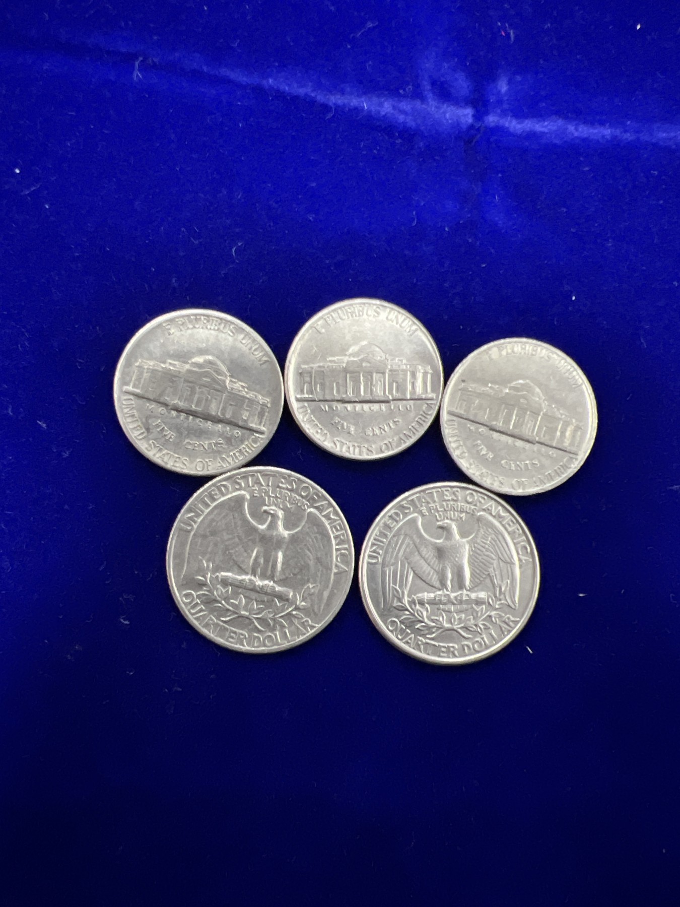 飞翔风筝第十场世界钱币 美国硬币5枚不同年份