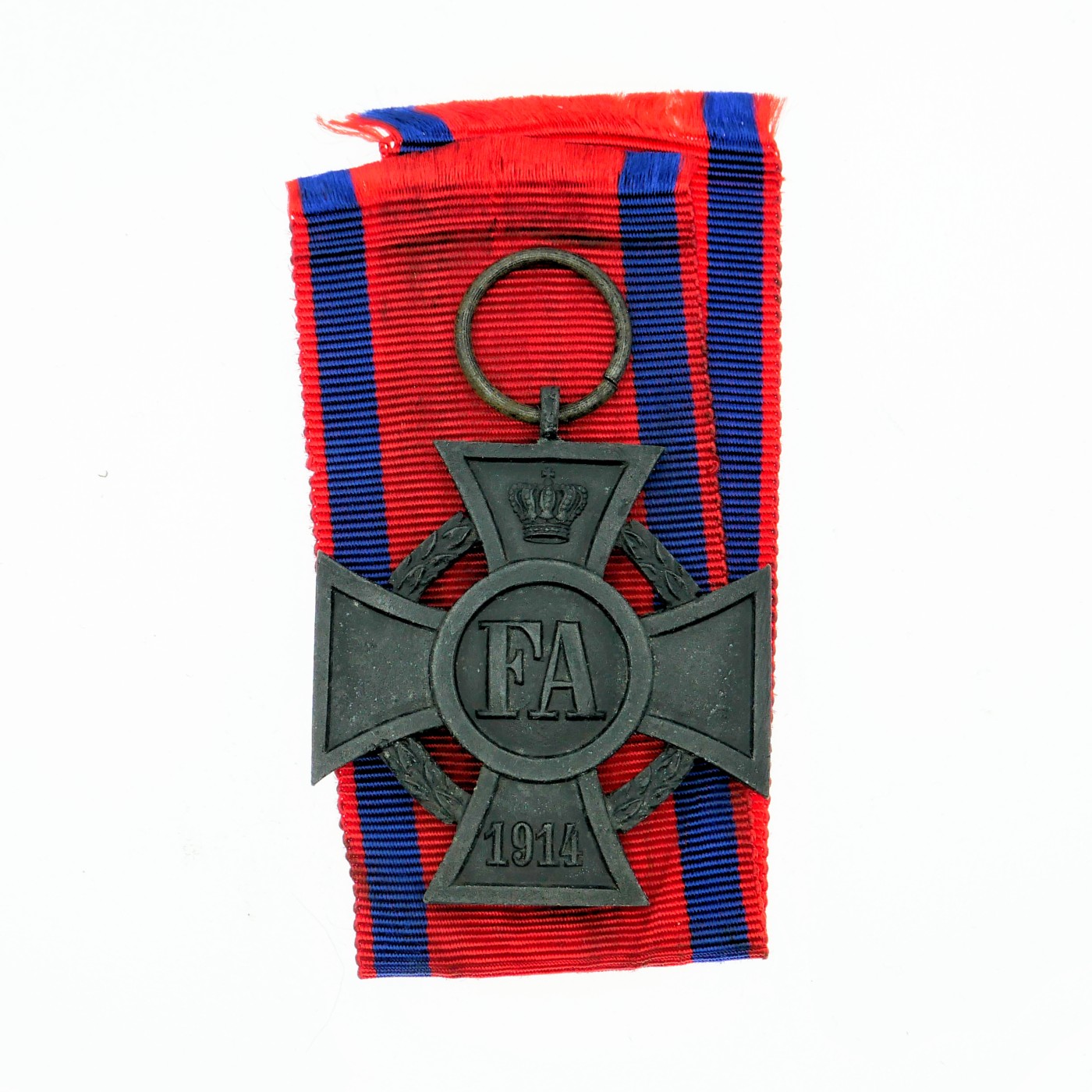 勋章奖章交易所1月27日兔年最后一拍 民事版弗里德里希奥古斯特十字勋章，铁质黑漆，1914年9月24日设立，民事版仅授予千余人