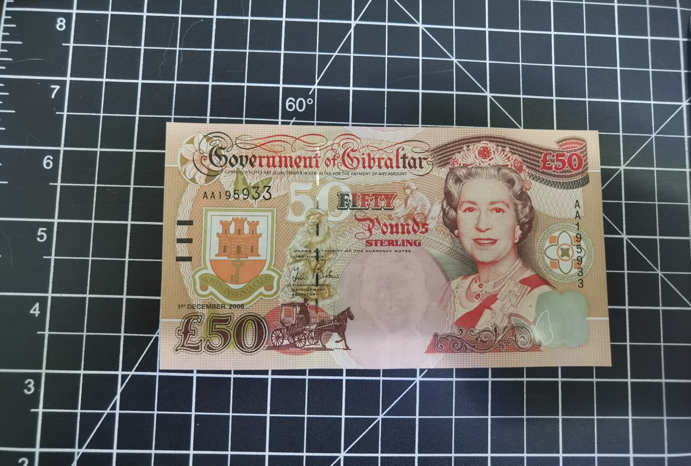 Immortal auction(精品场) 直布罗陀50，AA冠，背面丘吉尔，Unc