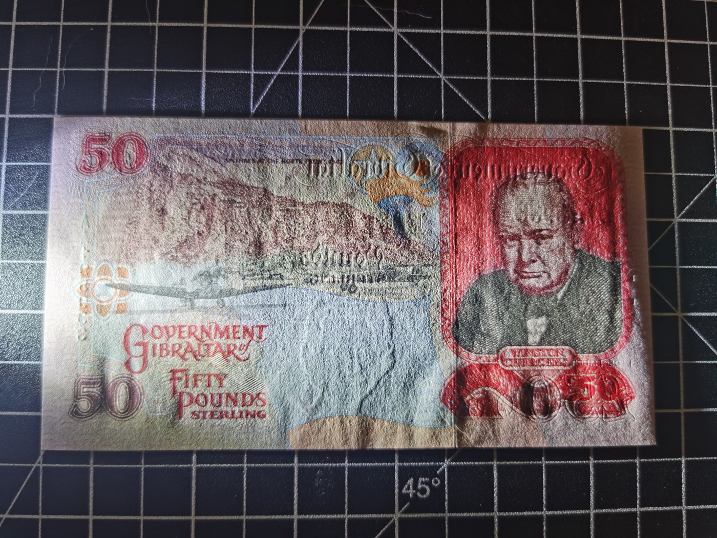 Immortal auction(精品场) 直布罗陀50，AA冠，背面丘吉尔，Unc