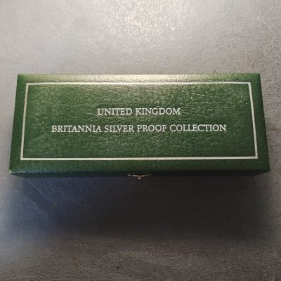 0起1加-纯粹捡漏拍-285套币银币场 - 英国1998年不列颠尼亚女神精制4枚全银纪念银币-盒证全