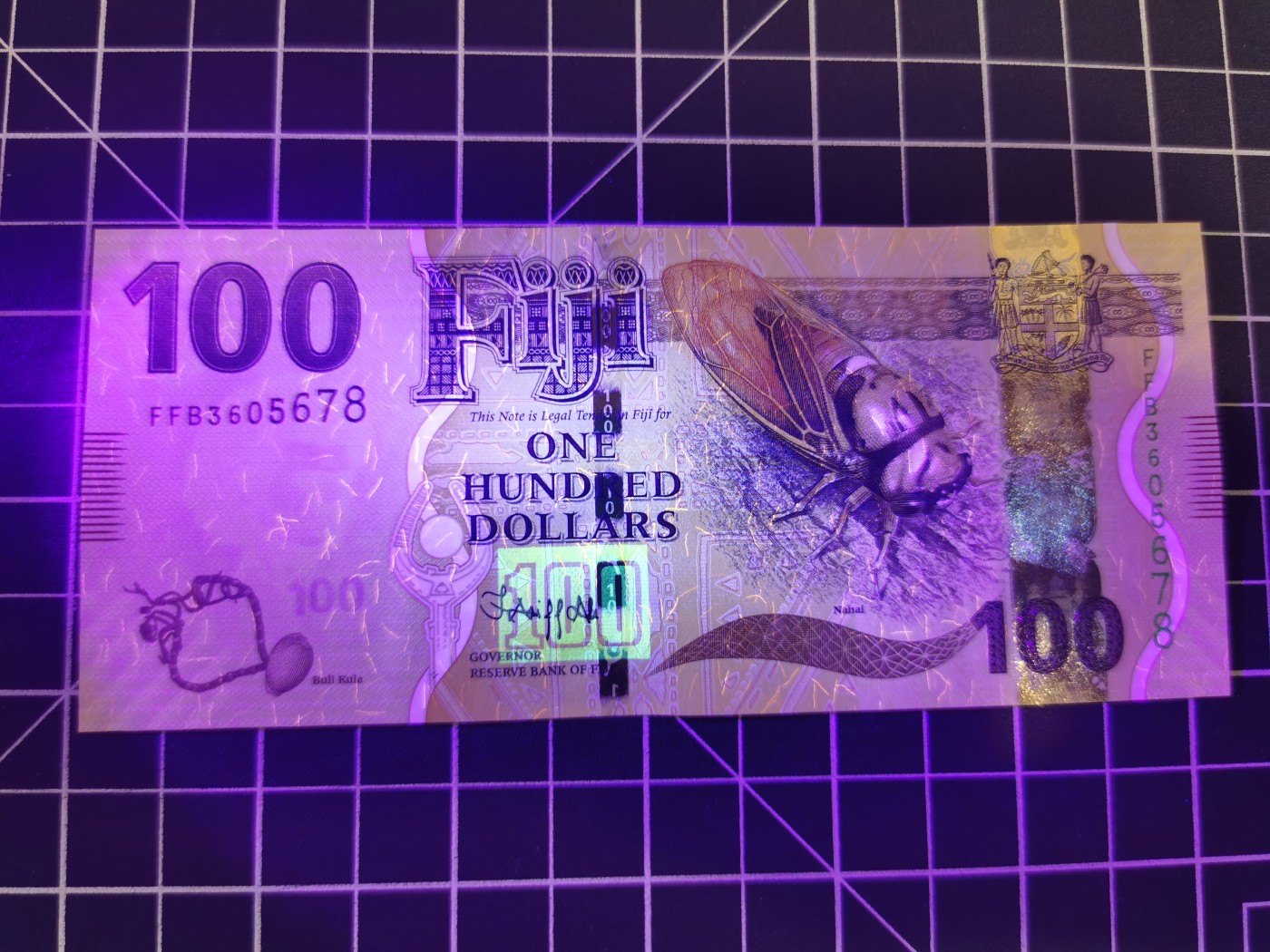 Immortal auction(精品场) 斐济100，大金蝉，Unc