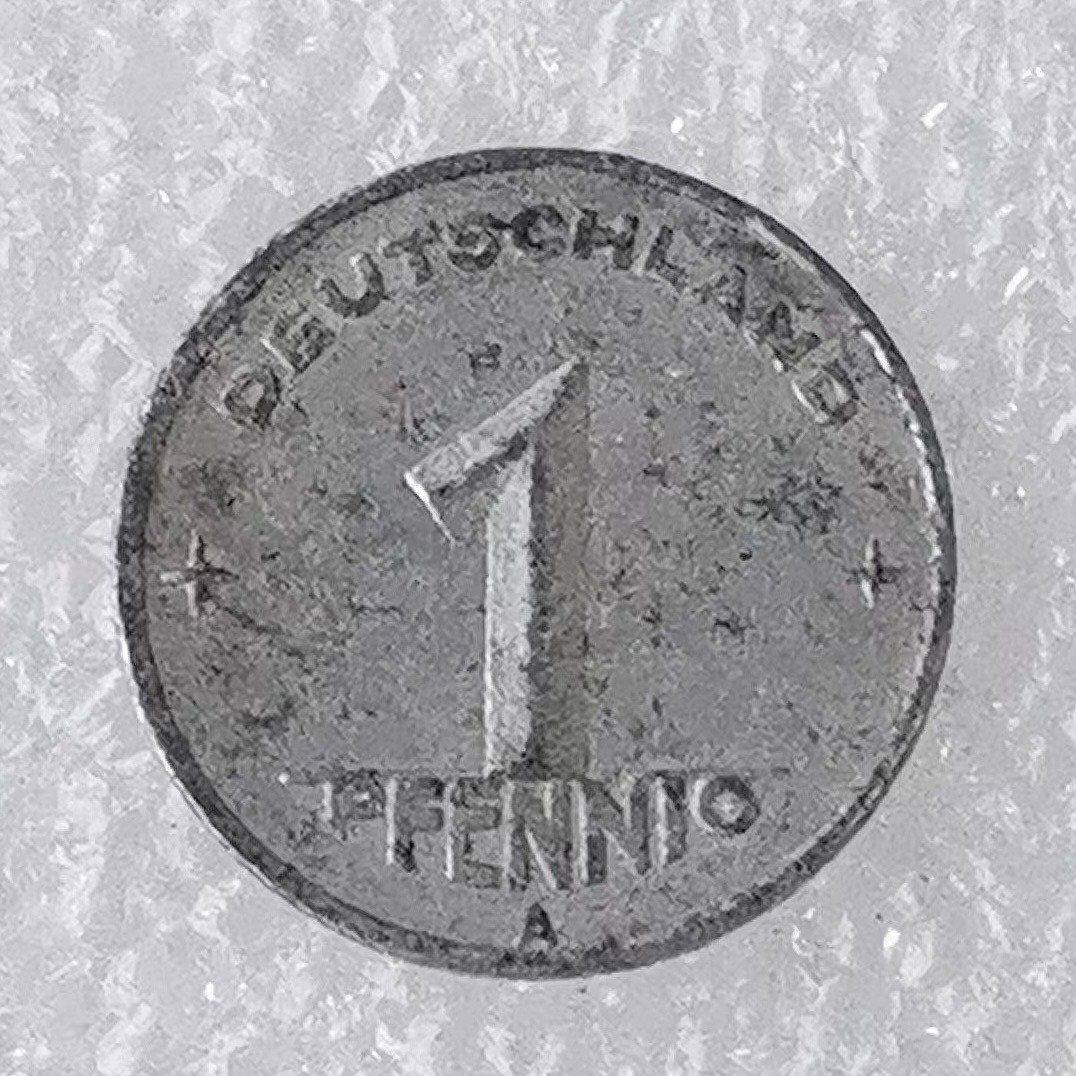 海外回流1元起拍小铺 各国钱币散币场 第7期 东德1950年1芬尼铝币A厂