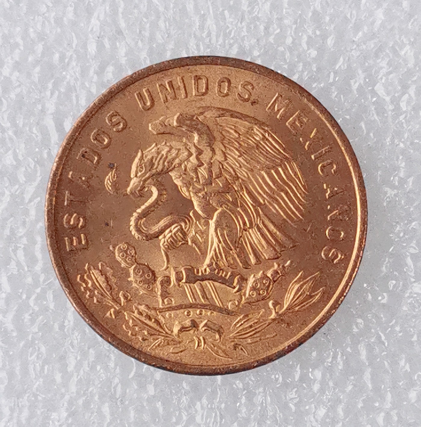 海外回流1元起拍小铺 各国钱币散币场 第7期 1964年墨西哥早期玛雅金字塔20分大铜币 原光品