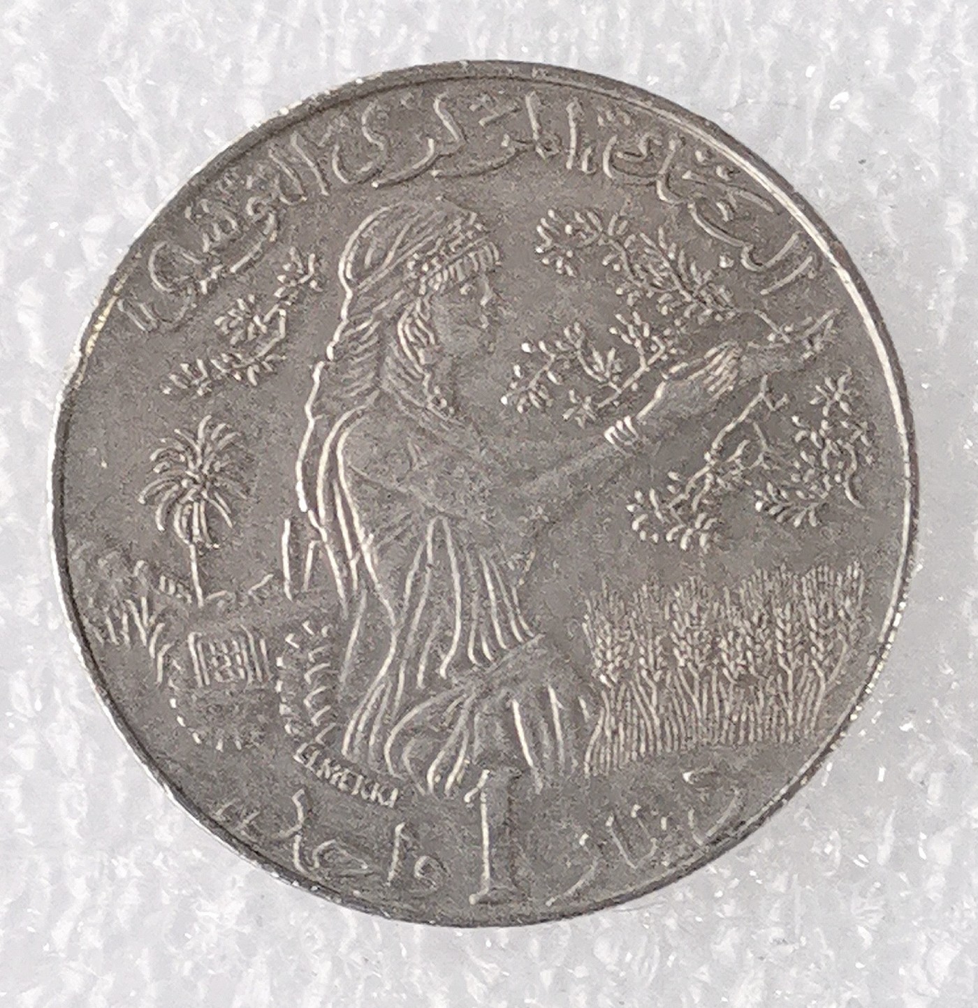 海外回流1元起拍小铺 各国钱币散币场 第7期 突尼斯1997年1第纳尔 FAO粮农纪念币