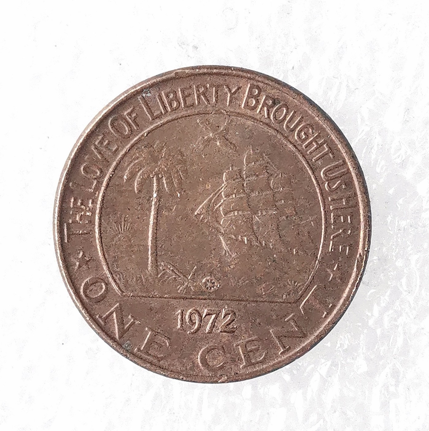 海外回流1元起拍小铺 各国钱币散币场 第7期 利比里亚1972年1分铜币