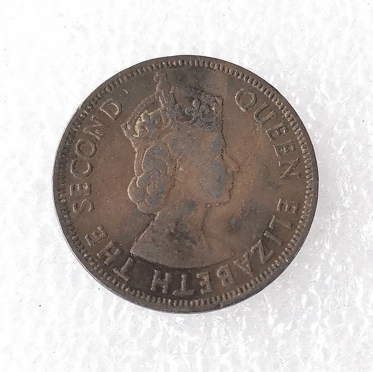 海外回流1元起拍小铺 各国钱币散币场 第7期 塞浦路斯1956年5米尔铜币 伊丽莎白二世