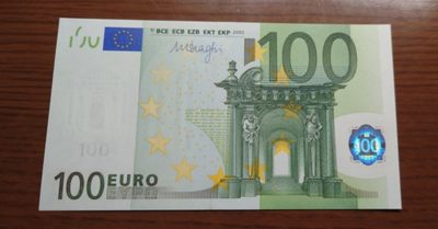 欧盟纸币Euro  2002年 100欧元 三签 V冠西班牙版 全新UNC - 欧盟纸币Euro  2002年 100欧元 三签 V冠西班牙版 全新UNC