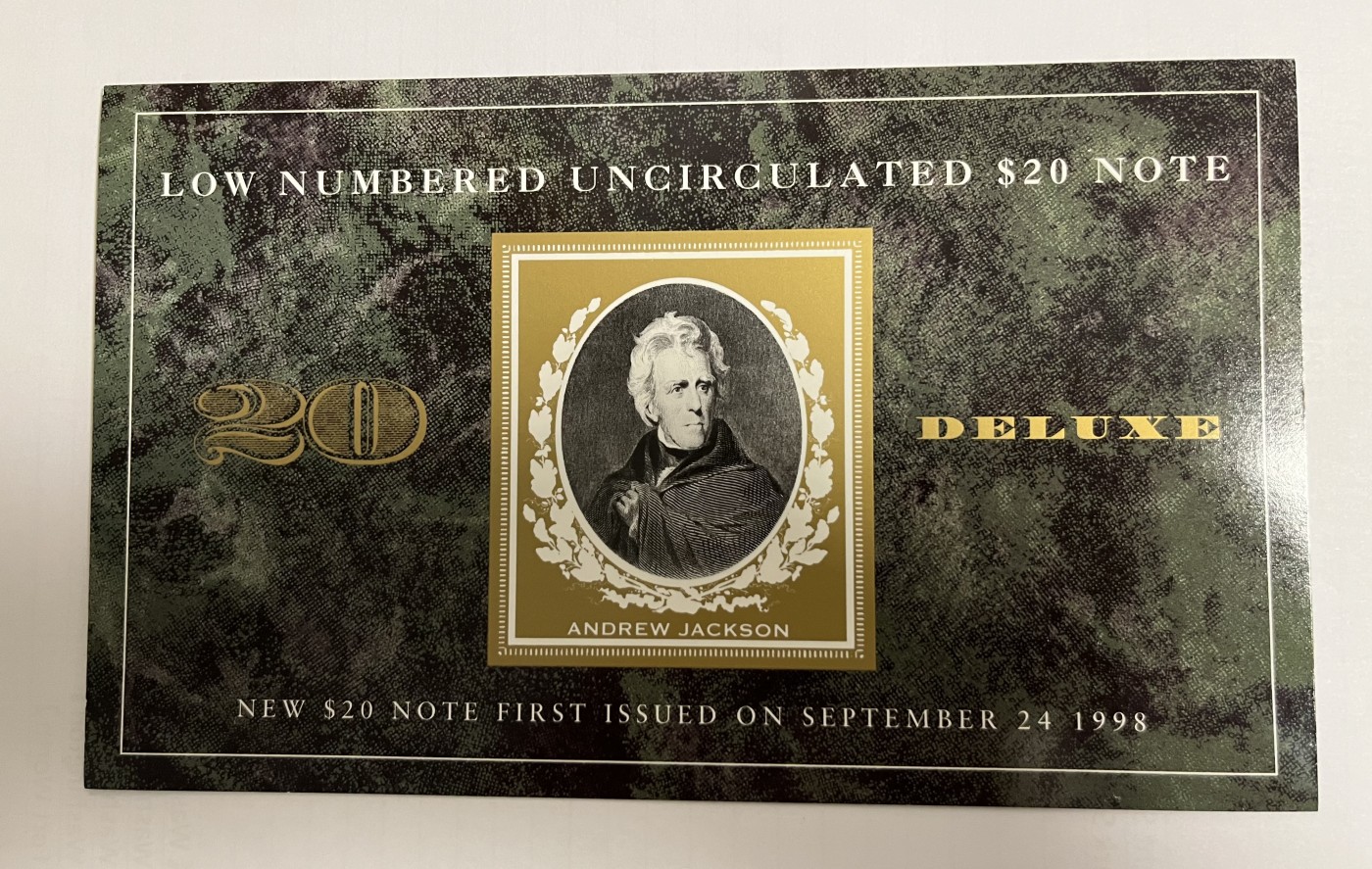 Chase Auction 第22期 - - 外钞、民国钞和人民币混合场！ 1996版 20美元 大头版首发年份 含纪念册 