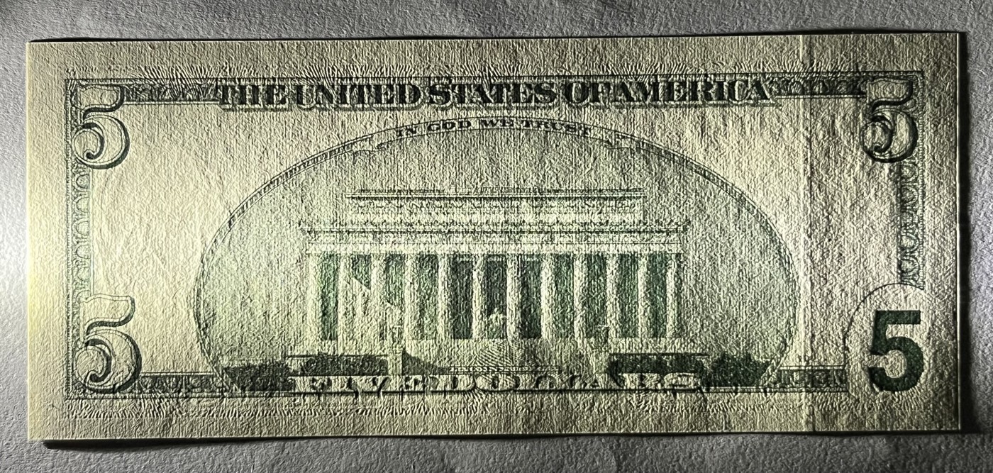 Chase Auction 第22期 - - 外钞、民国钞和人民币混合场！ 2006版 5美元 大头版 德克萨斯州Fort Worth第二印钞厂印刷
