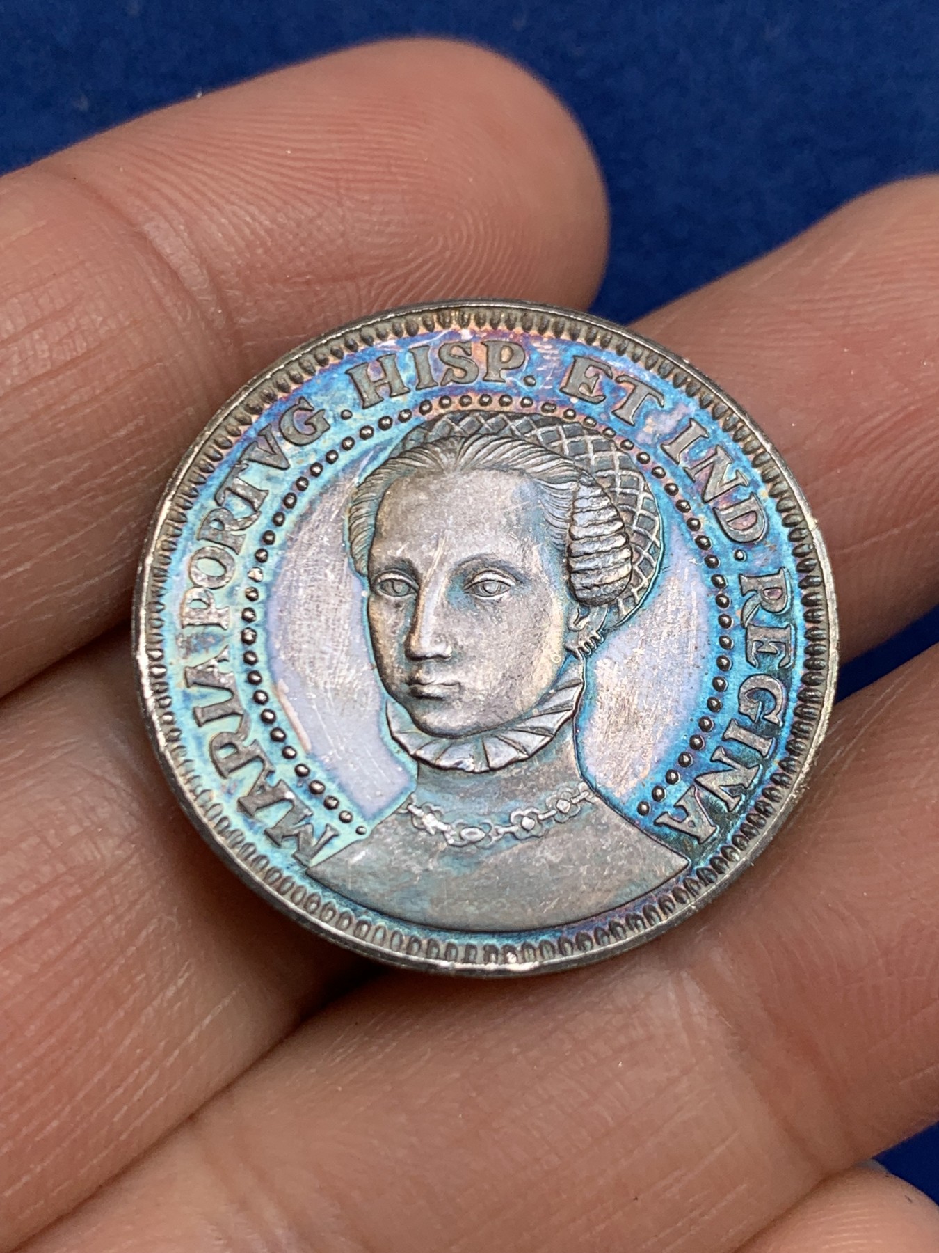 《竞宝斋》第238场-周日，周一，周二，周三 疯狂4连拍 (全场包邮) 西班牙 玛丽亚·波特 925银章 7.33克 27mm