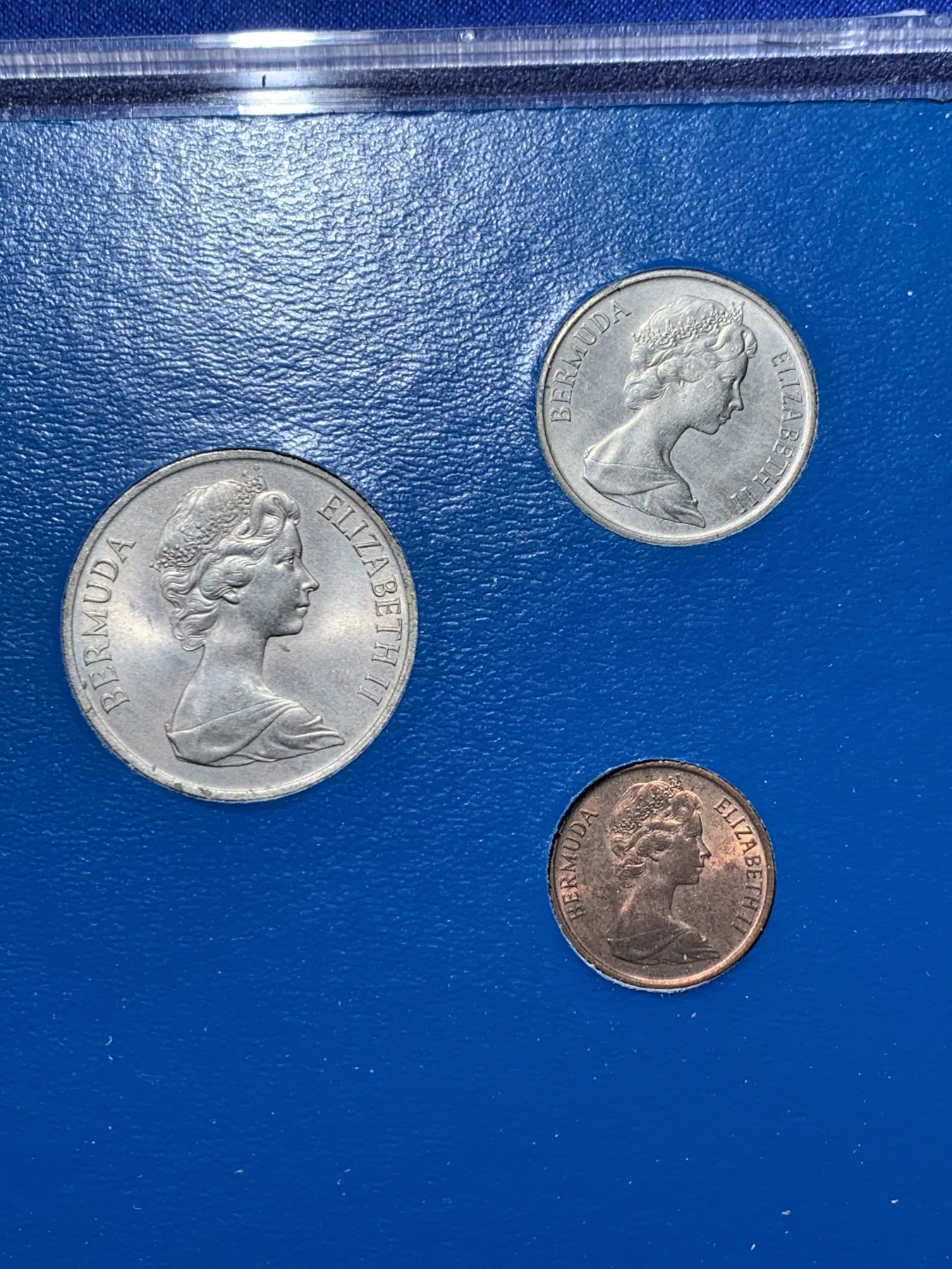 《竞宝斋》第238场-周日，周一，周二，周三 疯狂4连拍 (全场包邮) 少见 百慕大 1970 5枚装地图套币 亚克力盒装