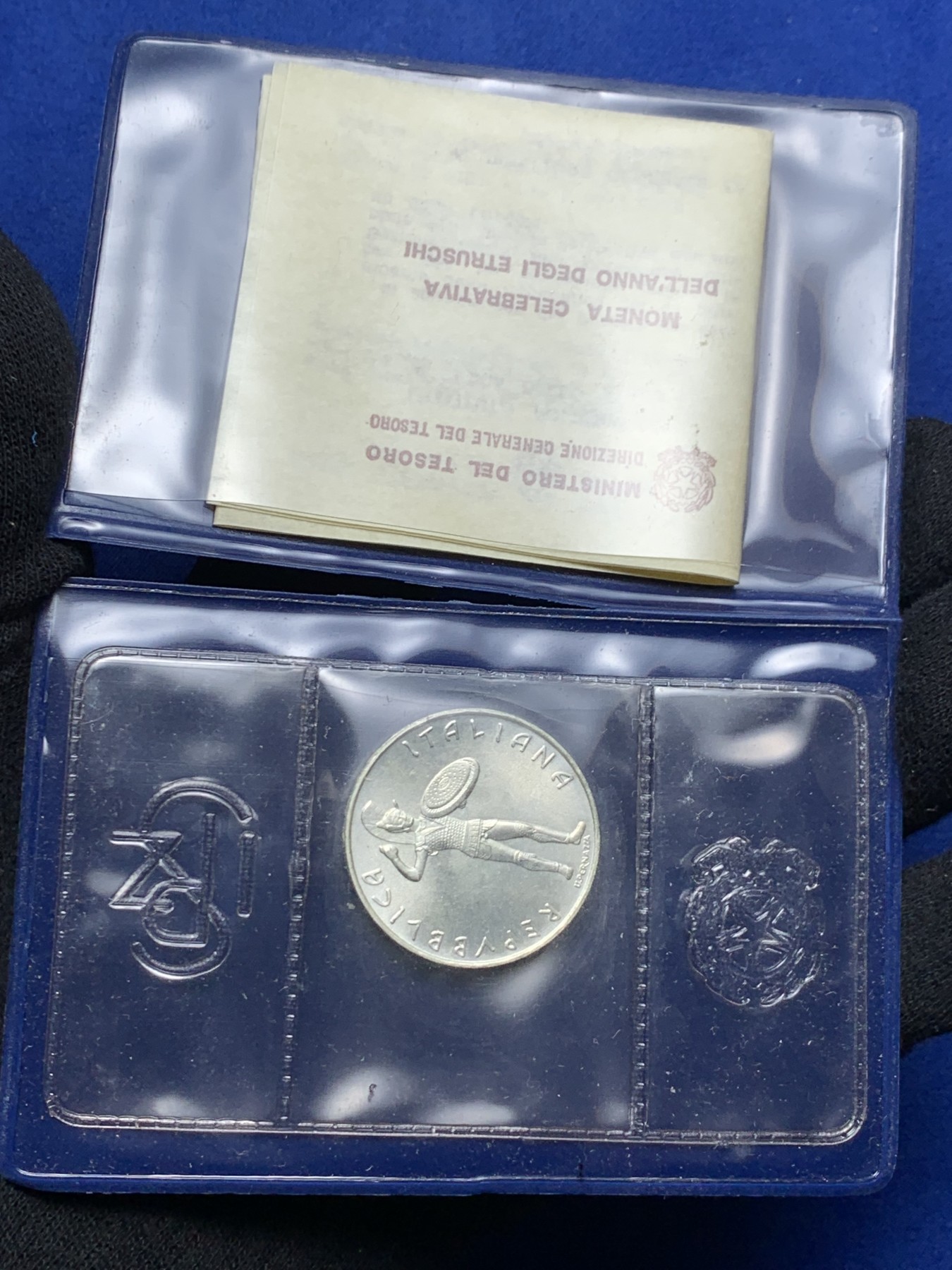 《竞宝斋》第238场-周日，周一，周二，周三 疯狂4连拍 (全场包邮) 意大利 1985年 伊特鲁里亚文化年 500里拉 银币