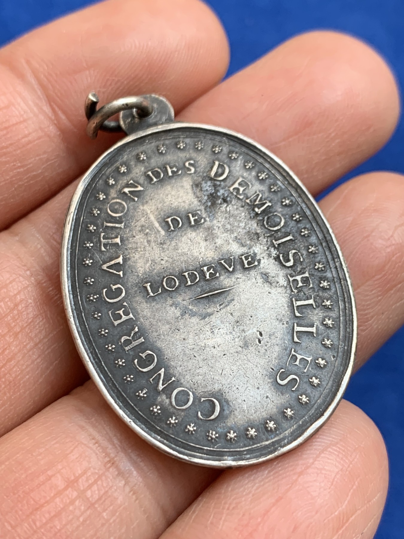 《竞宝斋》第238场-周日，周一，周二，周三 疯狂4连拍 (全场包邮) 法国 十九世纪 圣母玛丽亚 银章 11.3克 37.5* 28.3mm