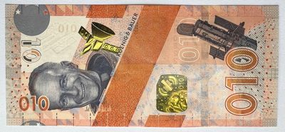 2024第6场（总第158期）：精品测试钞、纪念券、连体钞、纪念钞专场 - 瑞士高宝KBA 2021“莱卡”系列之010纸质测试钞UNC（SPARK Flow®DIMENSION、瑞士首位宇航员克劳德•尼科里埃尔）