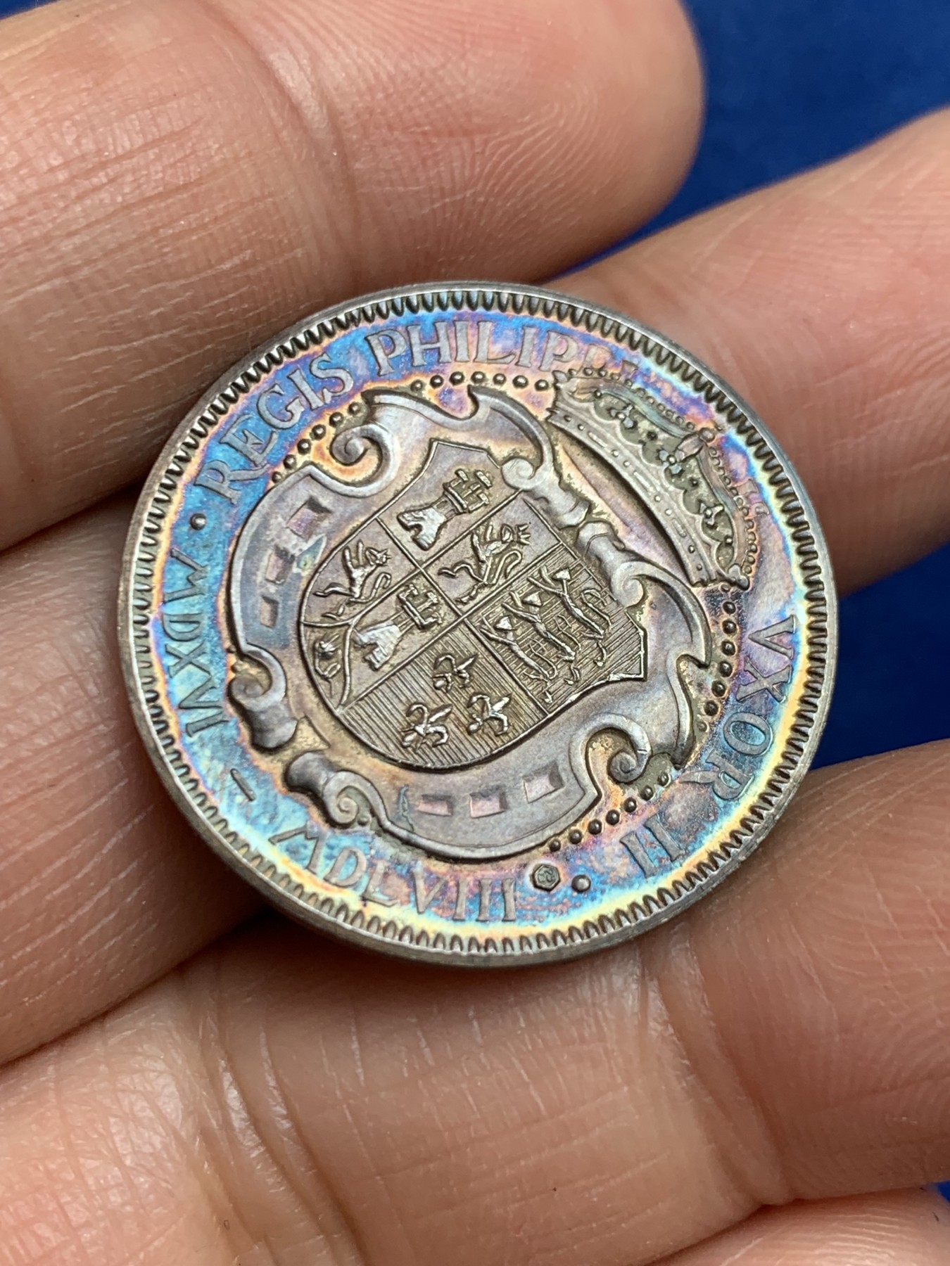 《竞宝斋》第238场-周日，周一，周二，周三 疯狂4连拍 (全场包邮) 西班牙 玛丽亚 安洁拉 925银章 7.33克 27mm