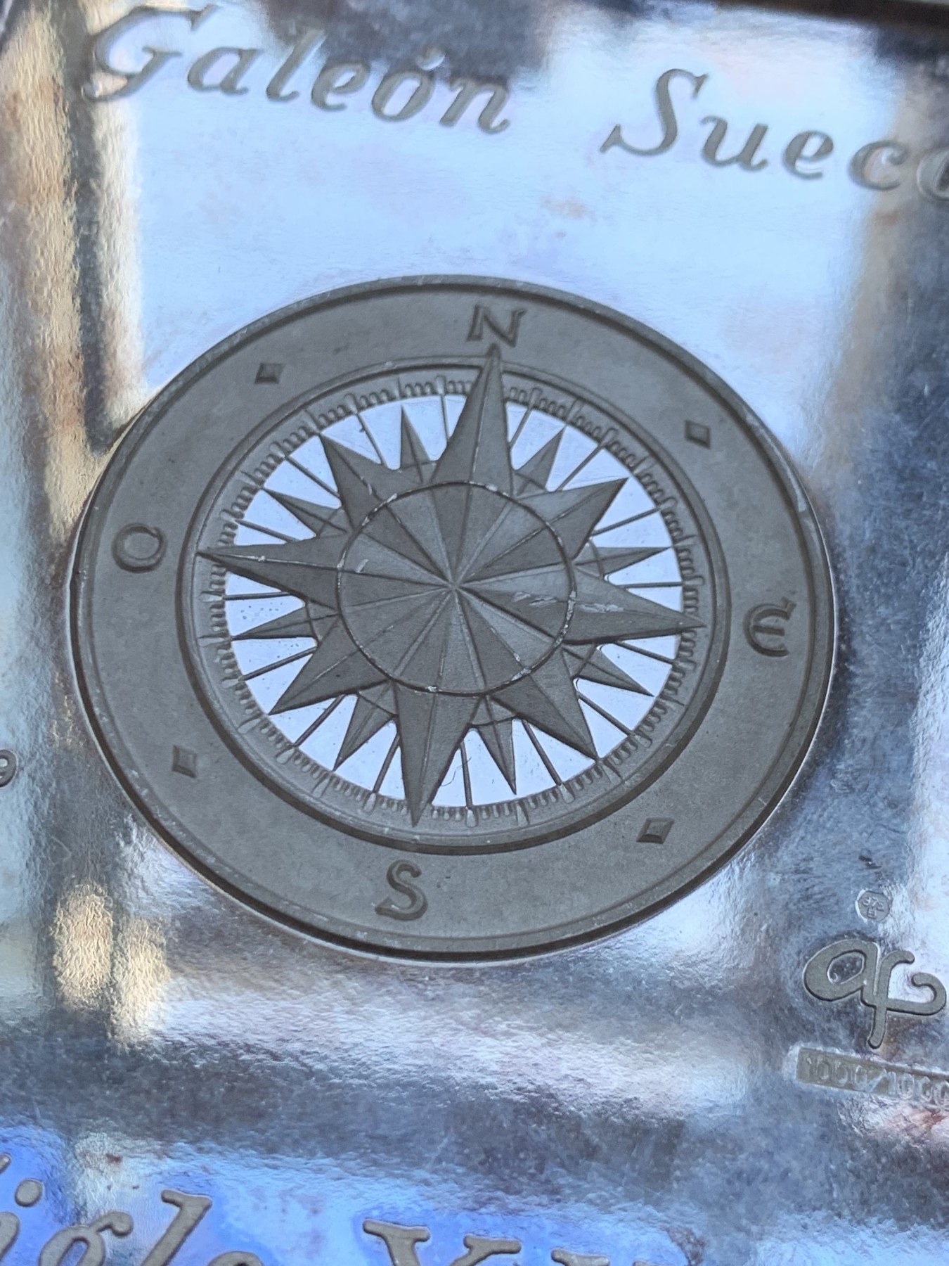 《竞宝斋》第238场-周日，周一，周二，周三 疯狂4连拍 (全场包邮) 瑞典大帆船 1979年 方形银章 175.17克 65.3*85.2mm