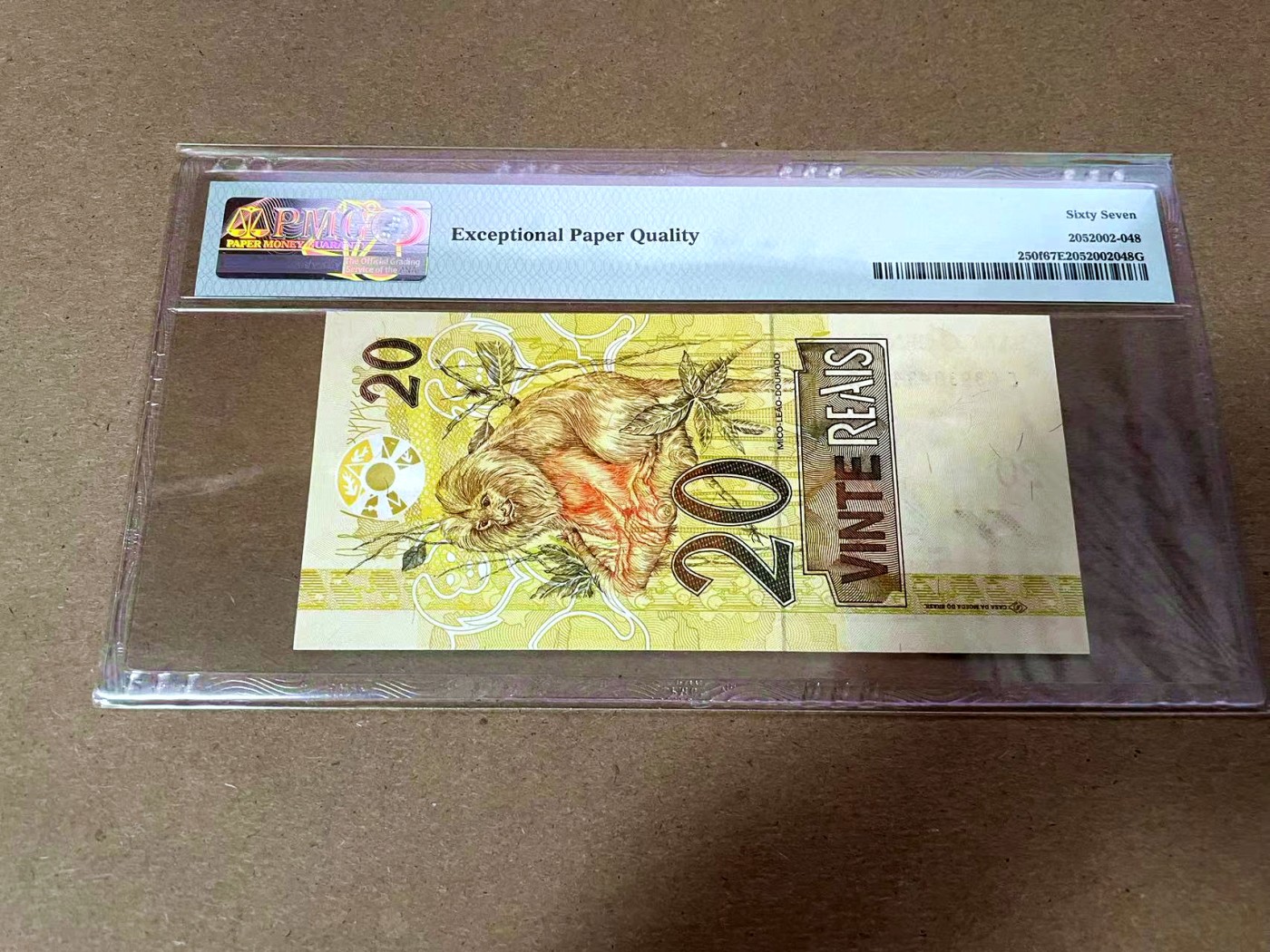 【Blue Auction】✨世界纸币精拍第425期【精】 巴西 2002年20瑞斯 PMG67EPQ 