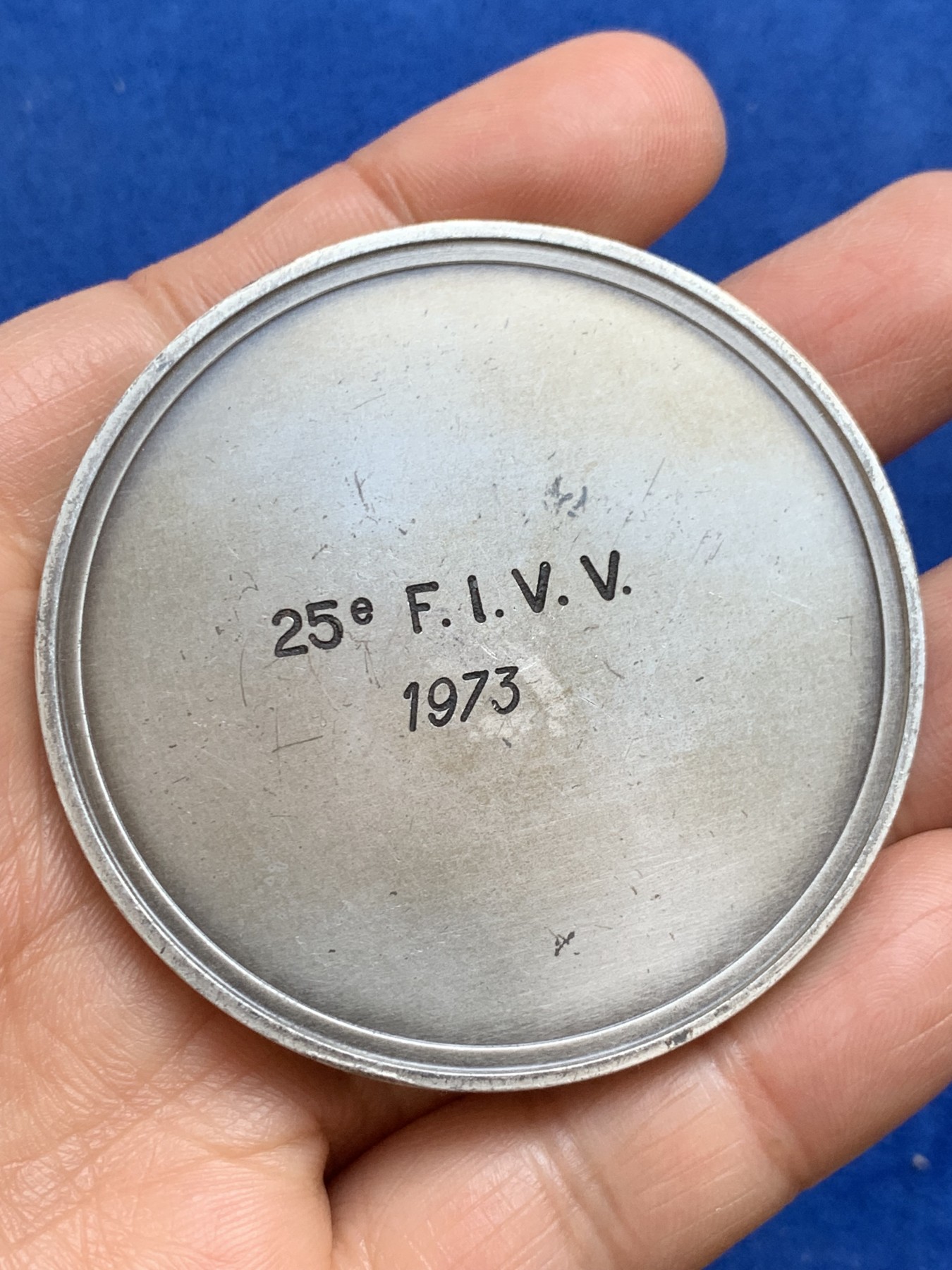 《竞宝斋》第238场-周日，周一，周二，周三 疯狂4连拍 (全场包邮) 法国1973 现代风格 单面大银章 114.14克 58.9mm